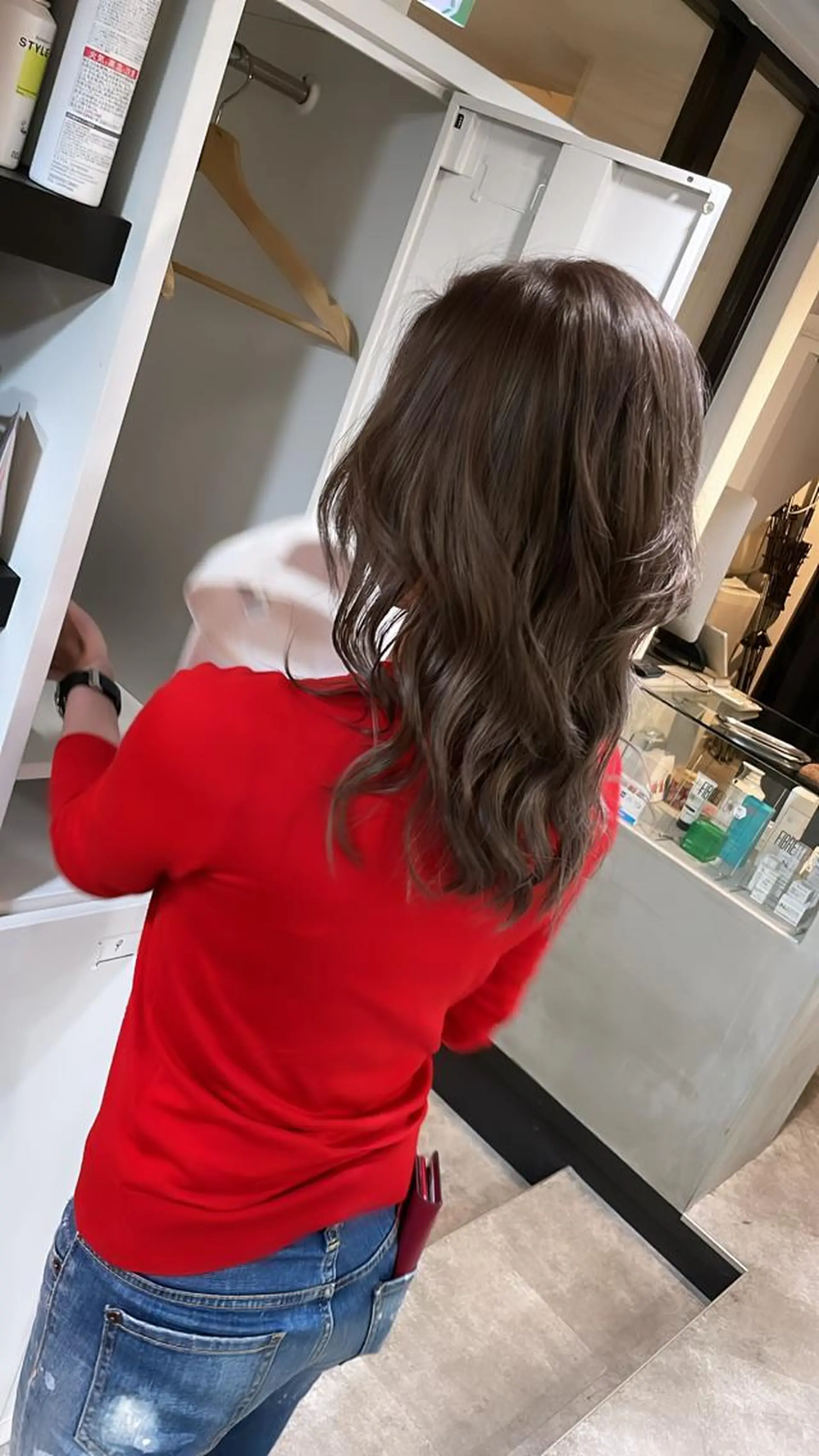 セミロング カラー ヘアカラー トリートメント ヘアセット 難波ブリーチカラー 伊藤洋輝のヘアスタイル