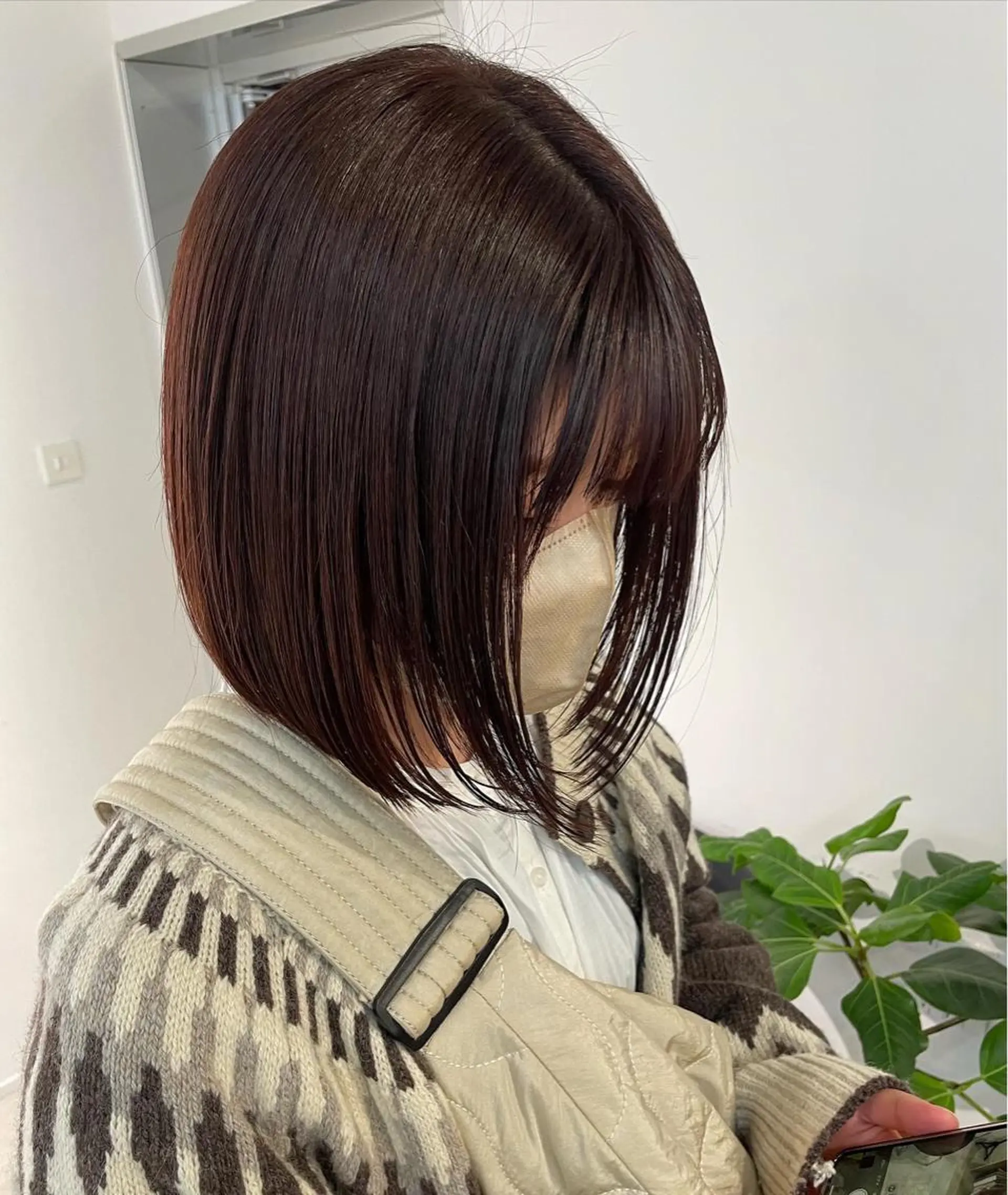 ミディアム カラー ブラウンカラー ボブ カット ヘアカラー トリートメント fit/ madokaのヘアスタイル