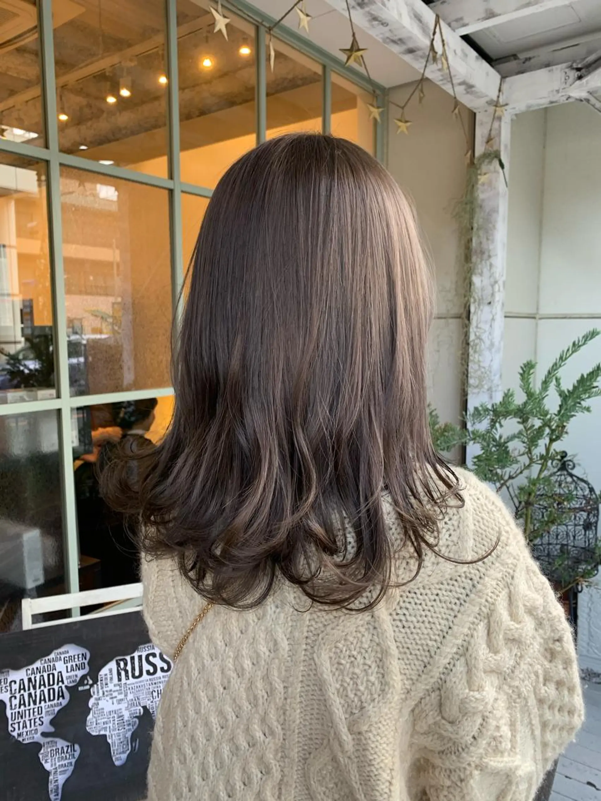 セミロング カラー カット ヘアカラー トリートメント 【完全個室】髪質改善 暖色カラー/山崎唯奈のヘアスタイル