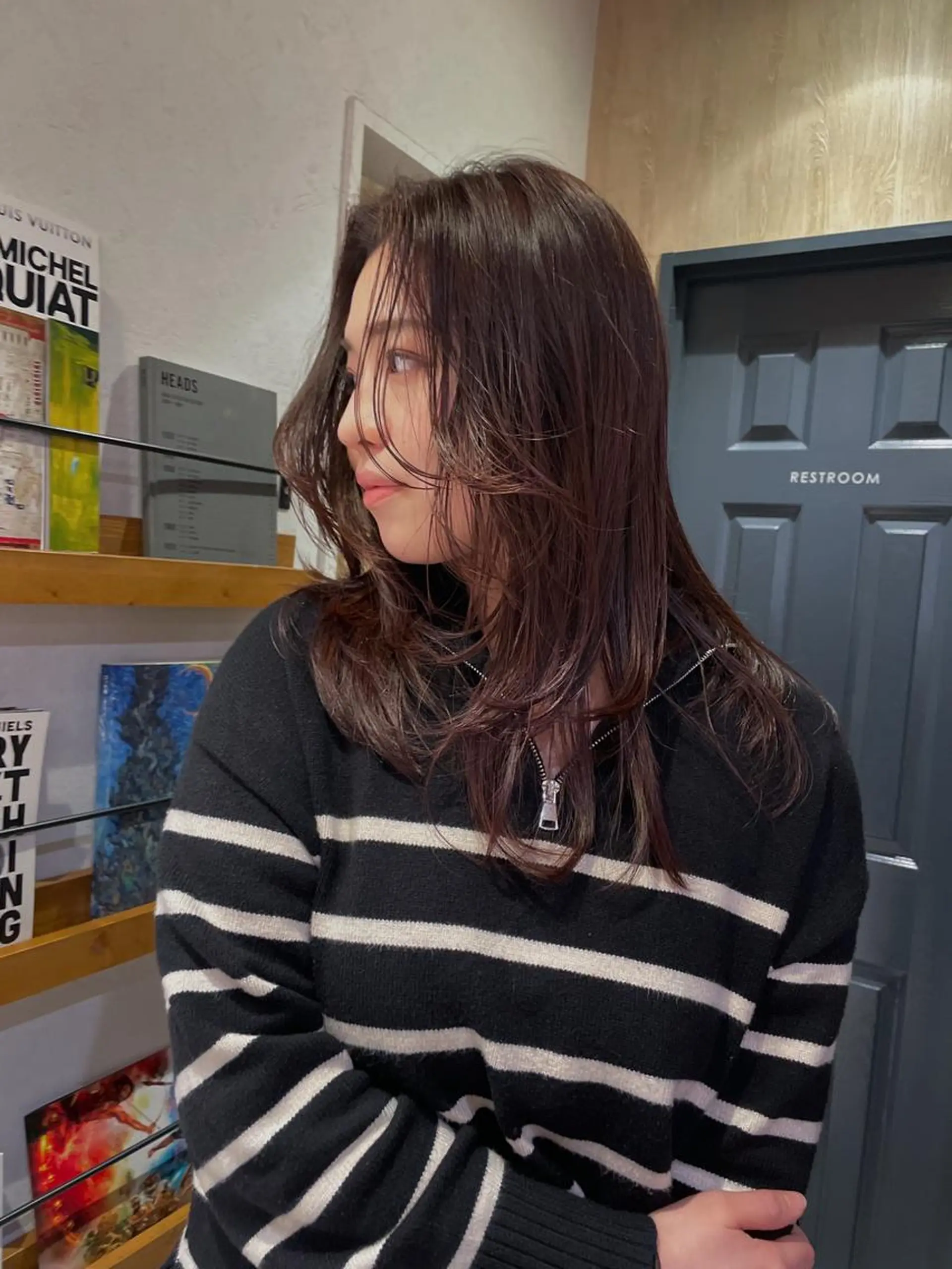 ロング カラー ブラウンカラー ピンクカラー ピンクブラウン レイヤーカット ヘアカラー トリートメント ヘッドスパ パーマ指名No1 /namiのヘアスタイル