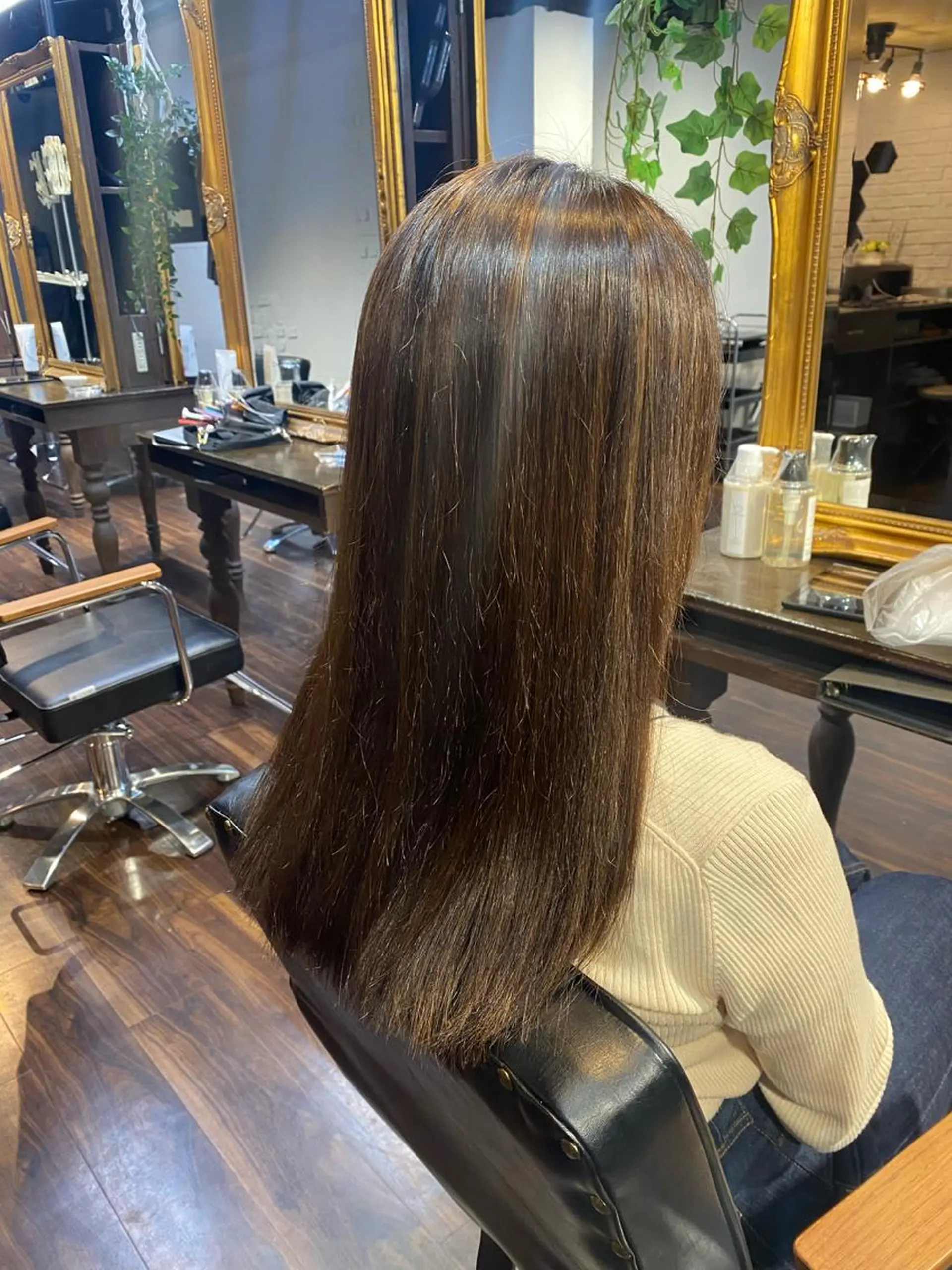 ロング カラー ヘアアレンジ ベージュカラー 縮毛矯正 酸性ストレート 韓国ヘア×髪質 改善🇰🇷シオリのヘアスタイル