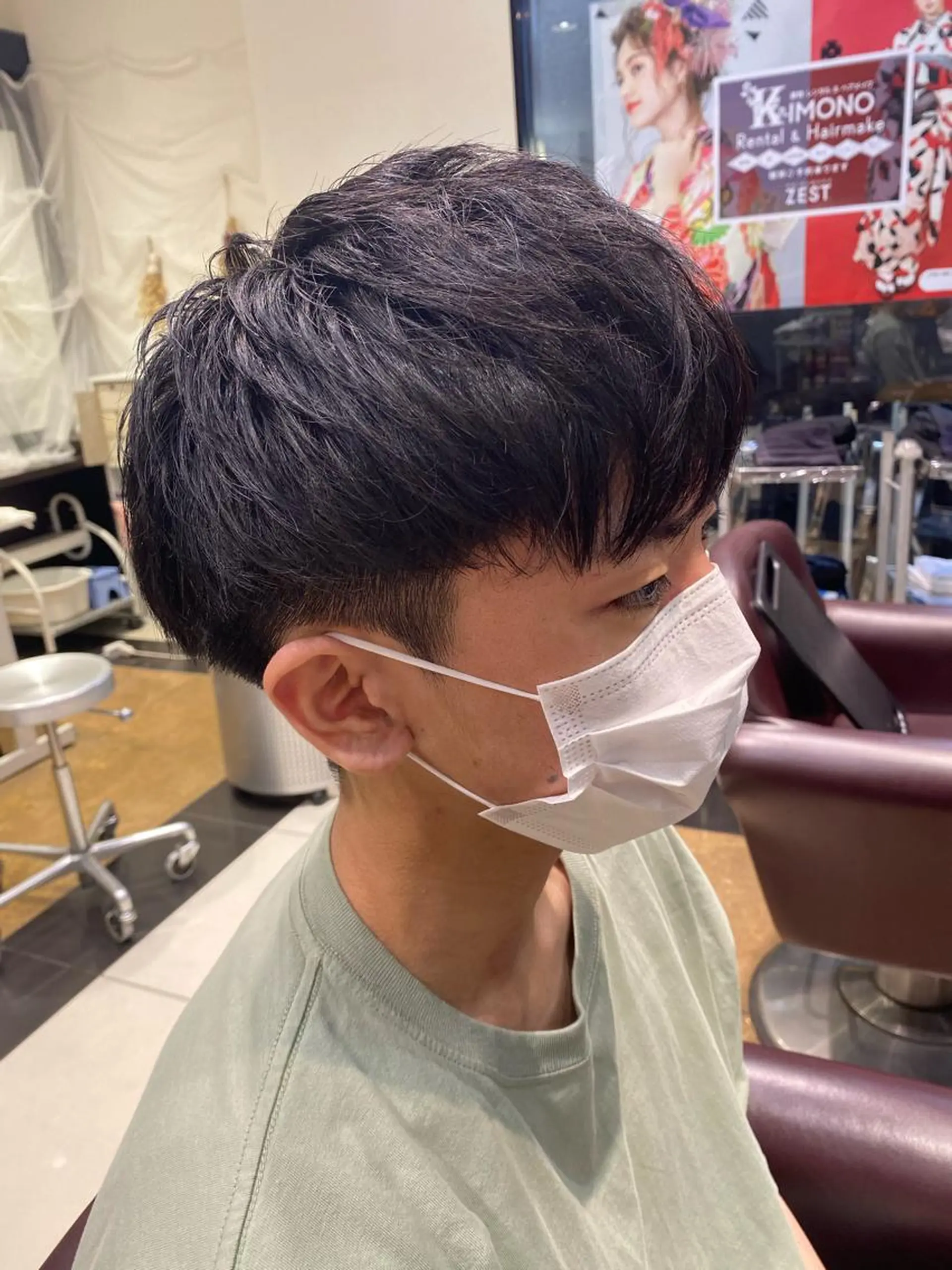 ショート メンズ カット 酸スト/フェザー パーマ/三谷海斗のヘアスタイル