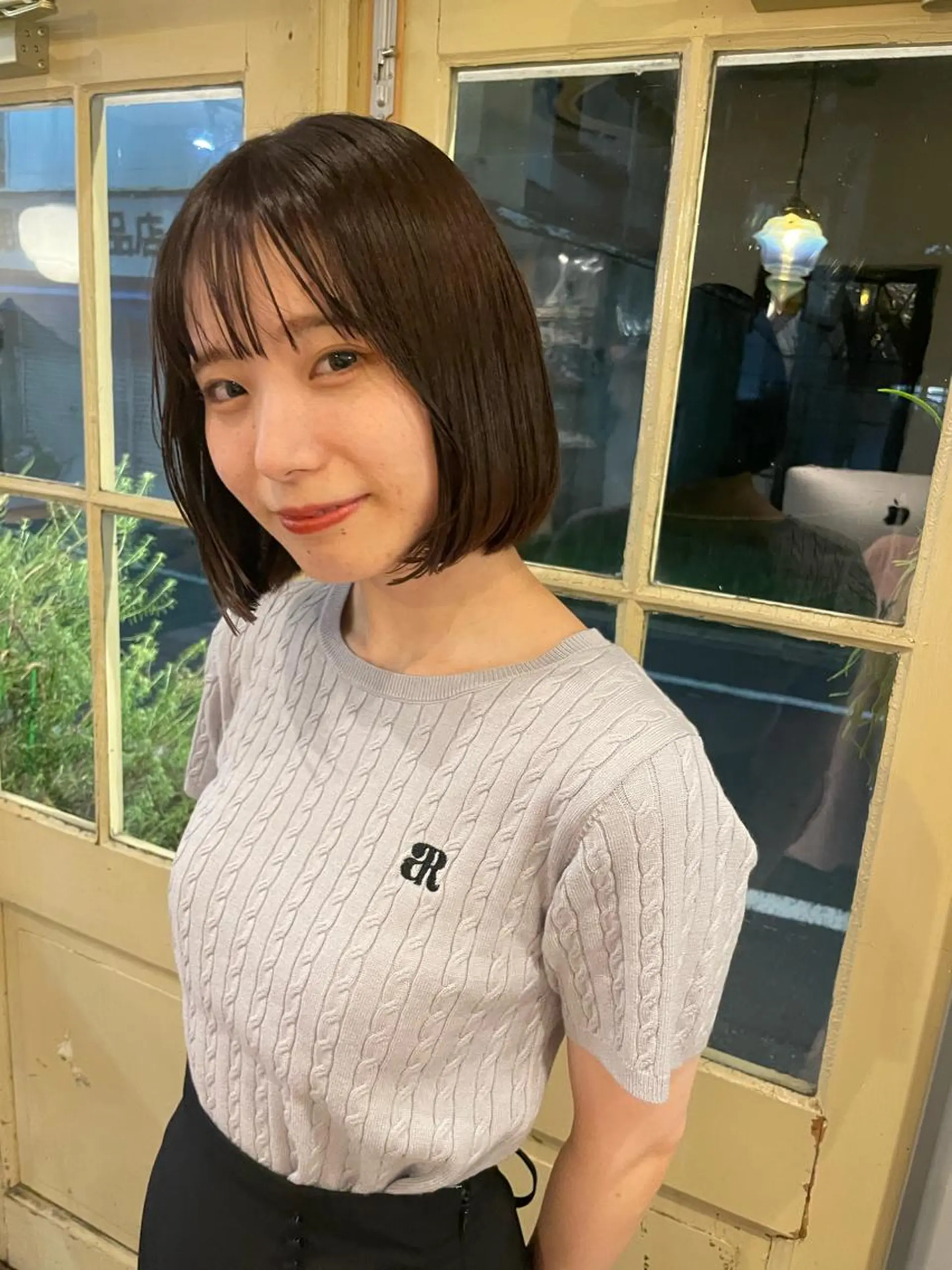 セミロング カラー 縮毛矯正 KURIA‪‪*⋆ஐ ブリーチ/韓国ヘアのヘアスタイル