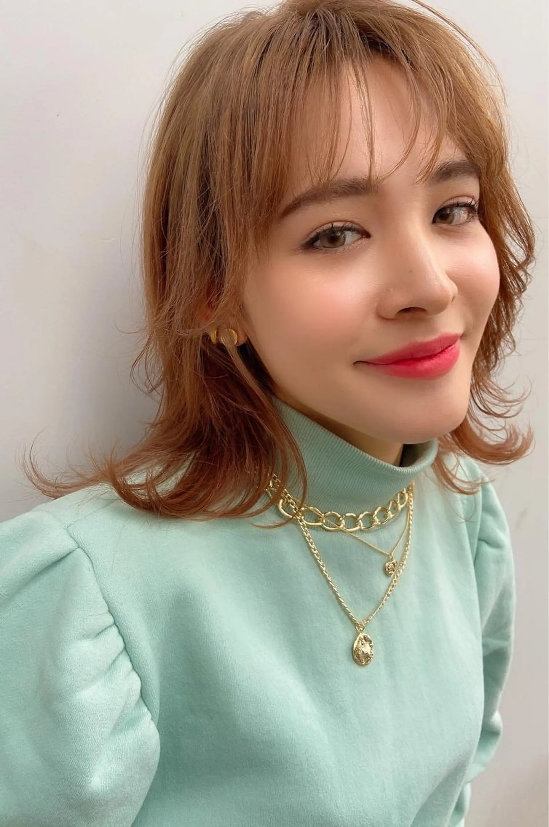 ミディアム カラー カット ヘッドスパ 小田 莉加子のヘアスタイル