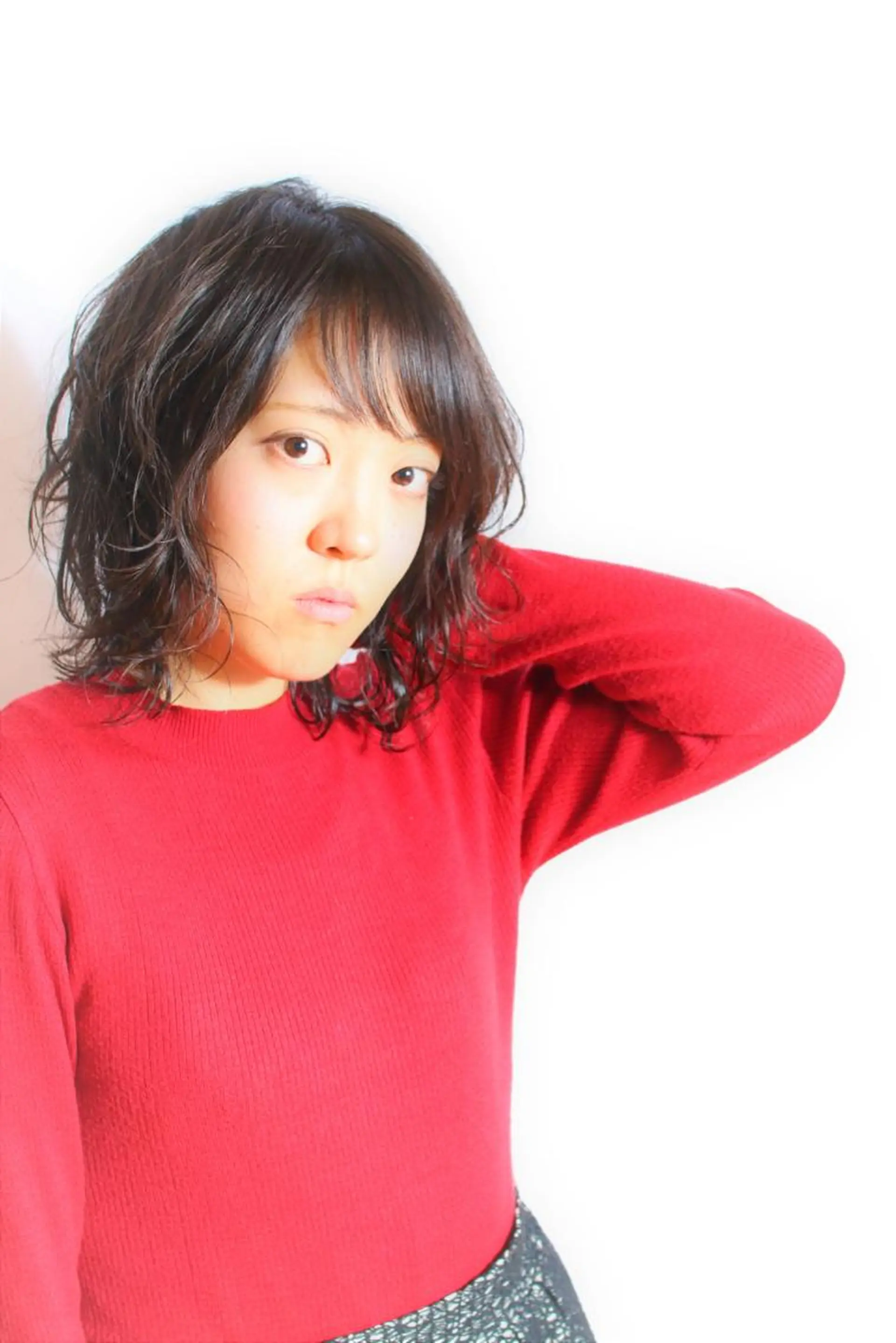 ショート ミディアム カラー パーマ 小島 脩のヘアスタイル