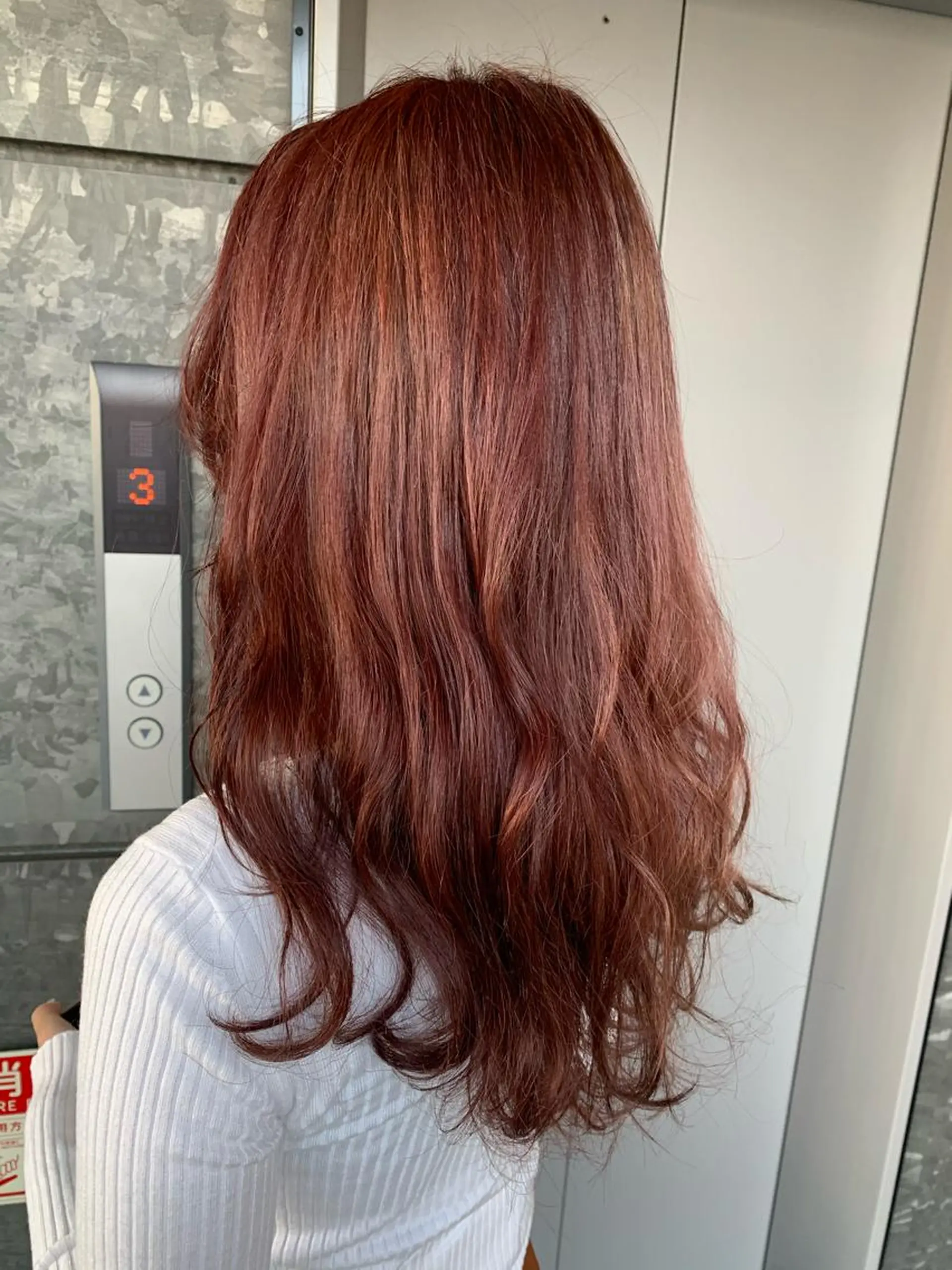 ロング カラー レッドカラー aguhair jour所属・髪質改善/白髪ぼかし KENTAのヘアスタイル