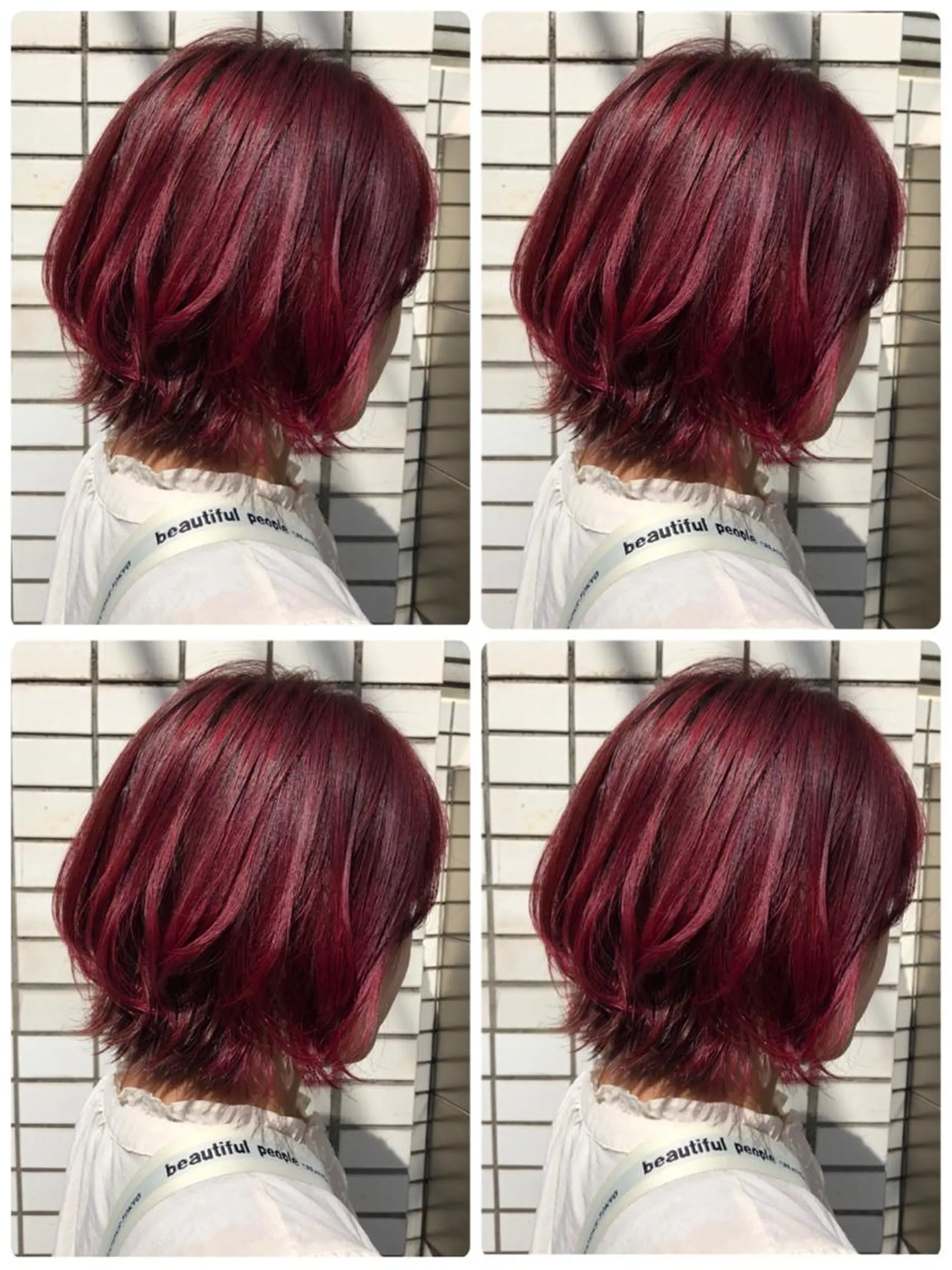 ショート カラー パーマ ヘアアレンジ 厚地 伽寧のヘアスタイル