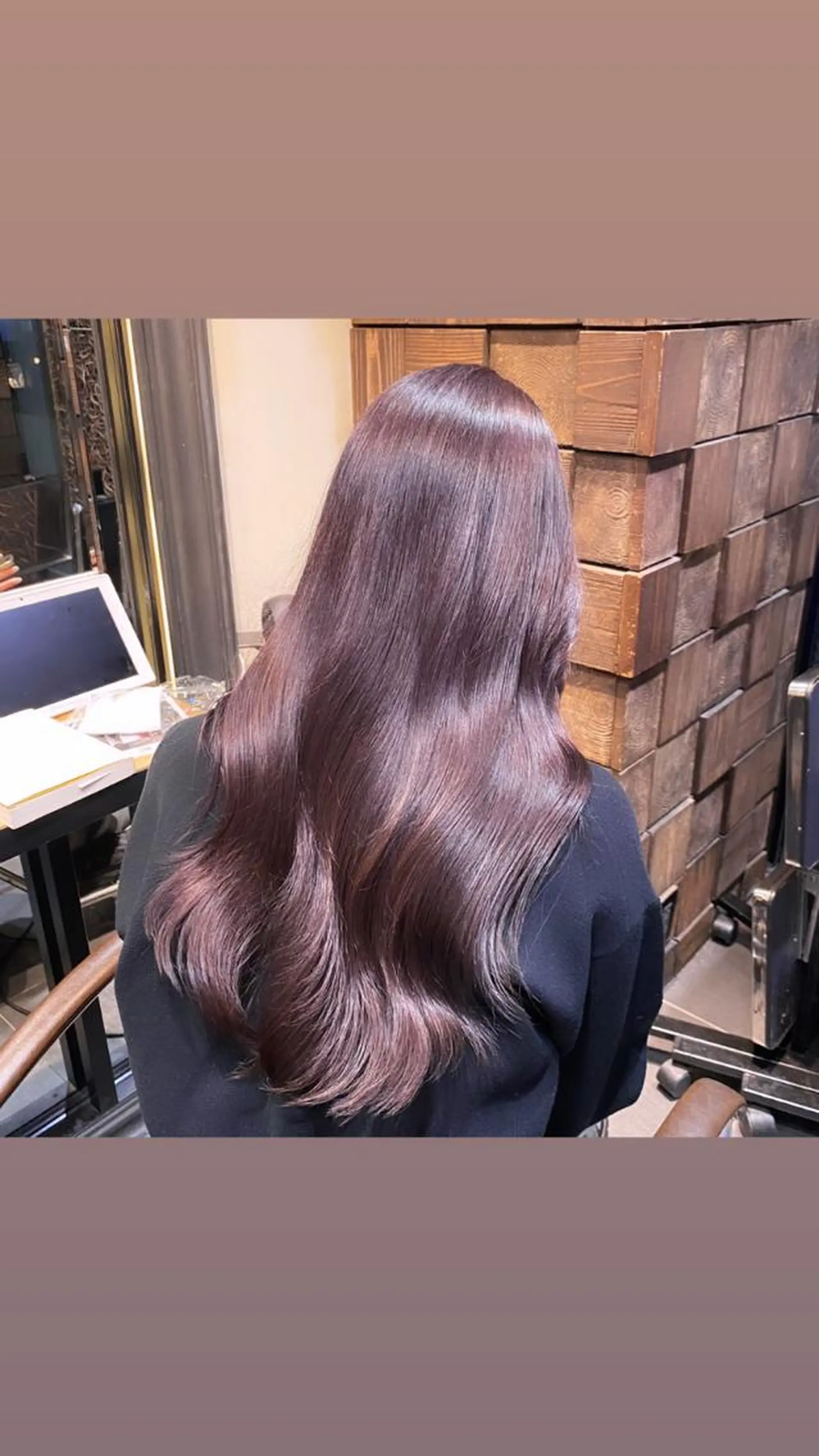 セミロング ピンクブラウン 韓国風ヘア MINX 銀座店所属・MINXginza タイラミユネのヘアスタイル