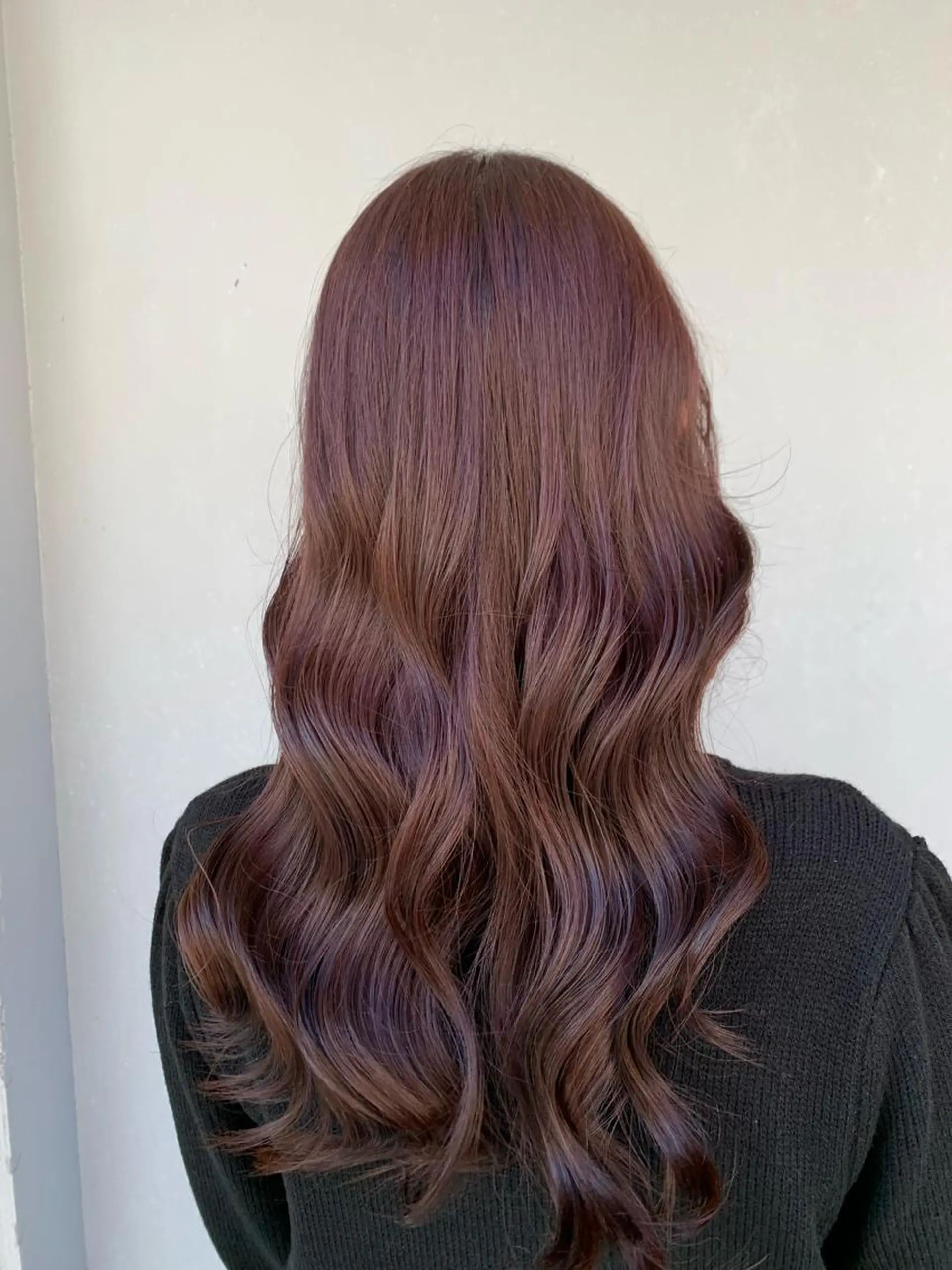 ロング カラー カシス ピンクカラー 深沢 秀のヘアスタイル