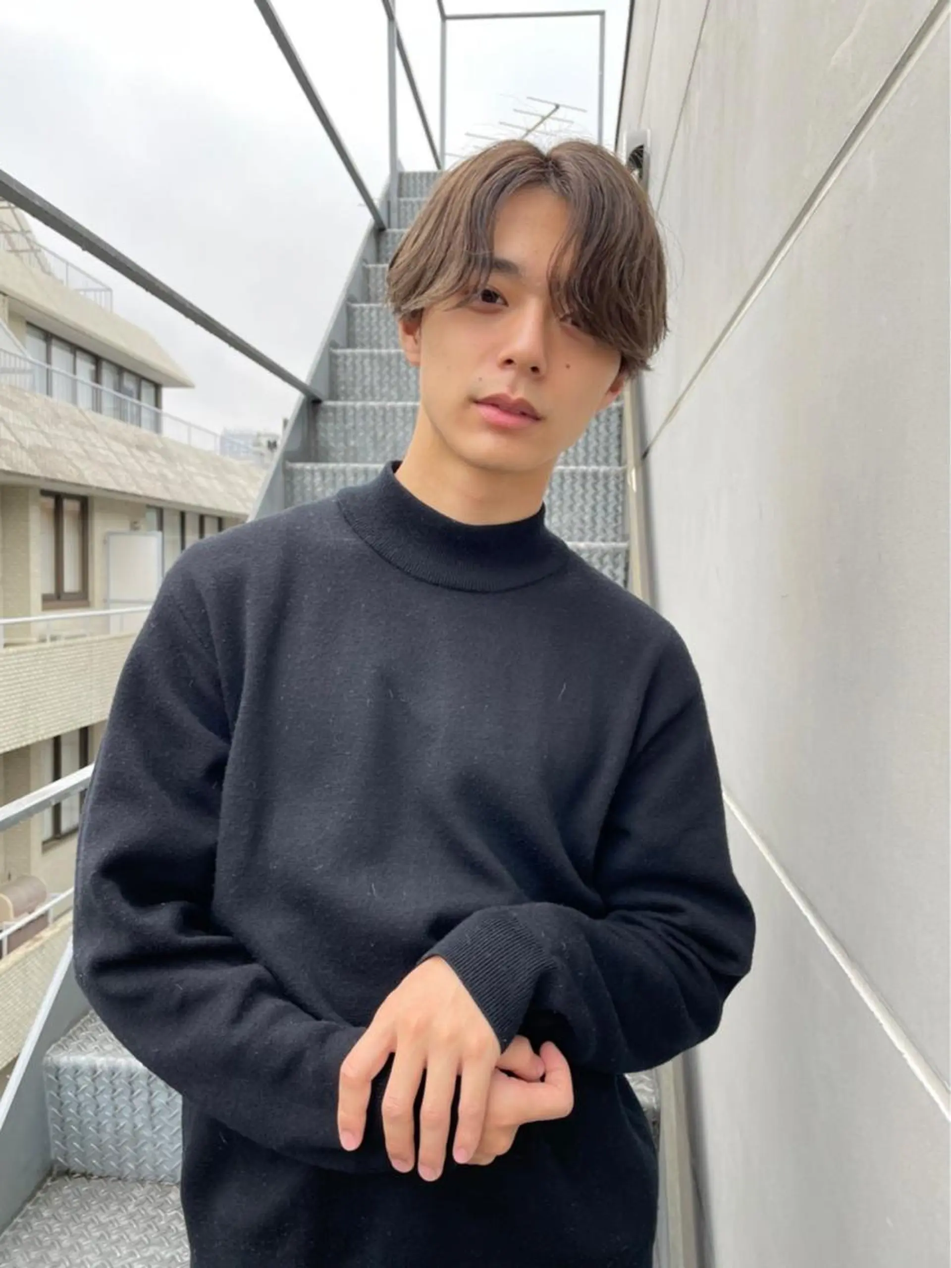 ショート カラー メンズ CLUTCH天王寺 西藤遥河のヘアスタイル