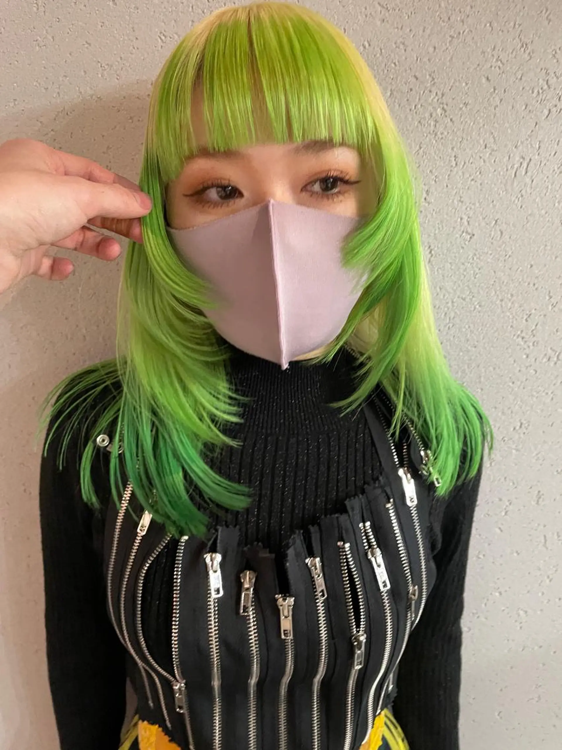 ミディアム カラー レイヤーカット ヘアカラー 吉田一輝 外国人パーマのヘアスタイル