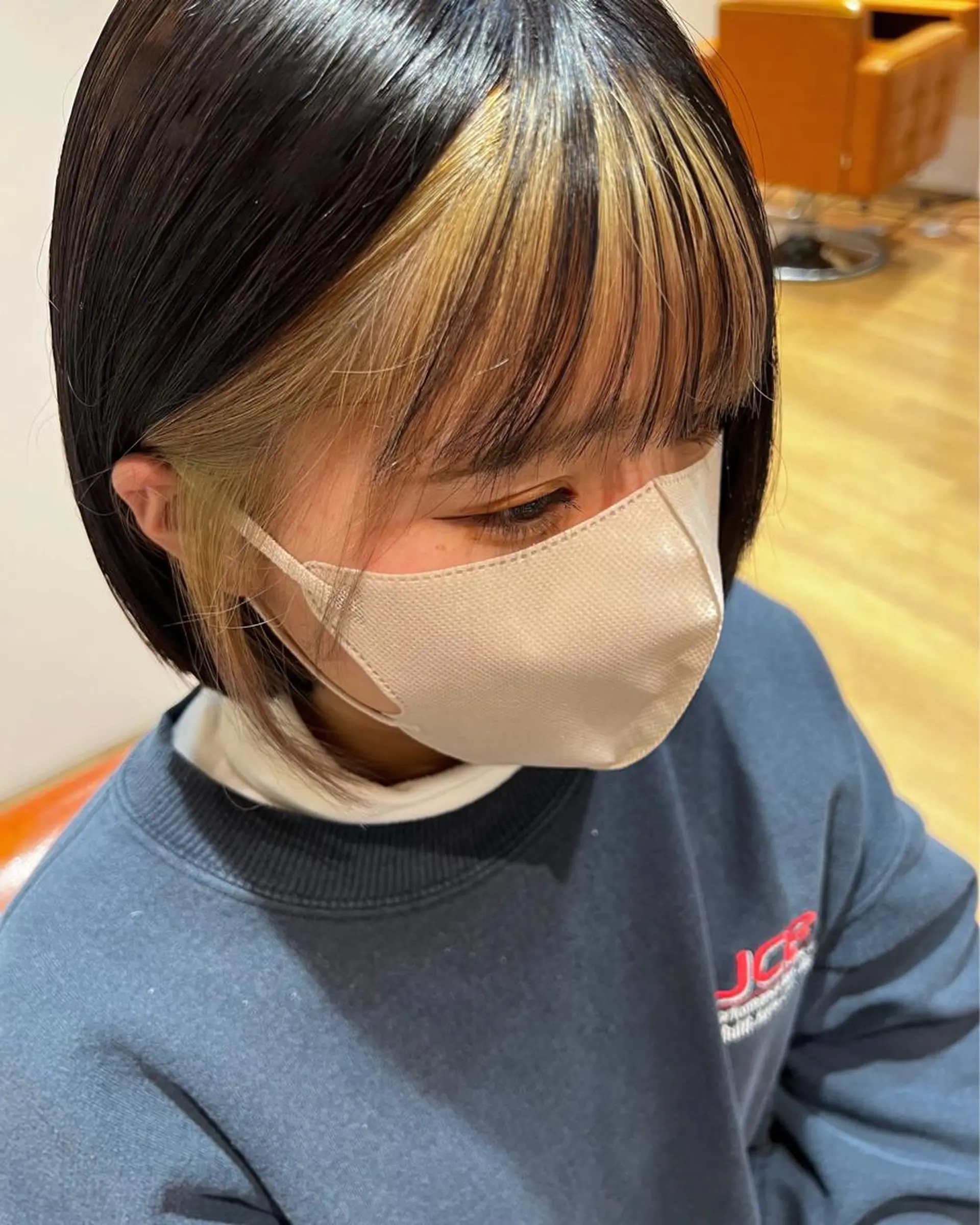 ショート カラー ミストバング  フェイスフレーミング Lita所属・Lita KANAのヘアスタイル