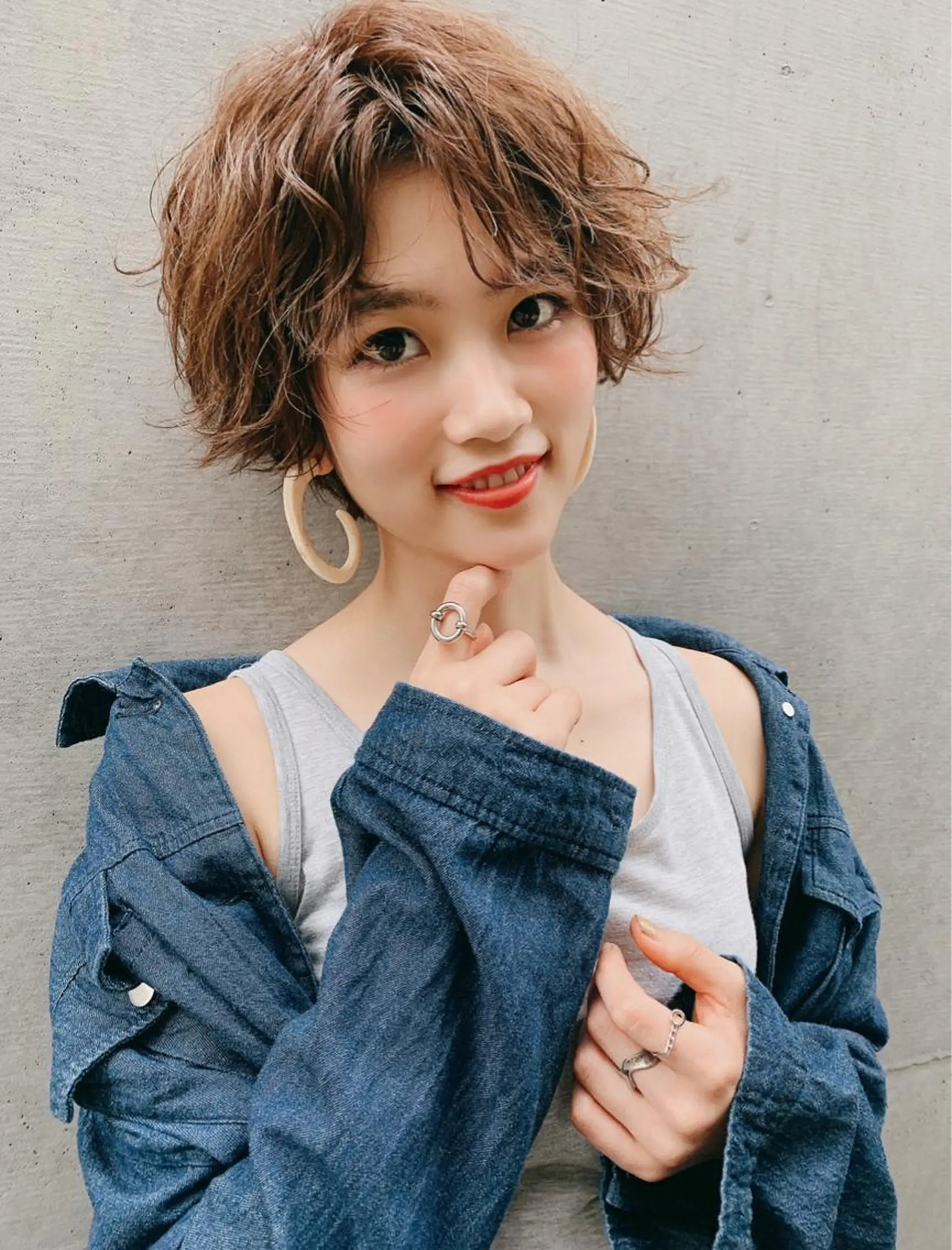 ショート カラー パーマ ヘアアレンジ 韓国ヘア/髪質改善 /Harunaのヘアスタイル