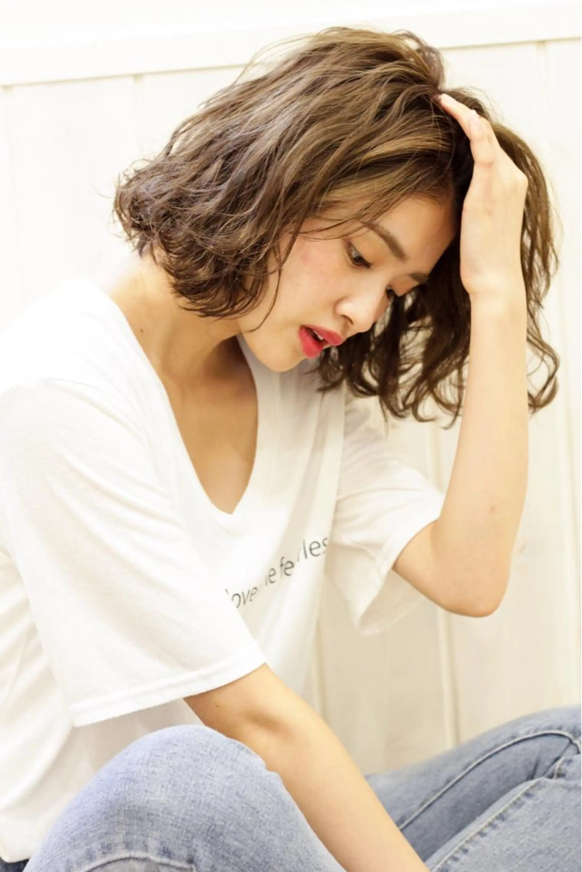 ミディアム パーマ ボブ 代表🎀 ふわモテ愛 され髪🩷yumiのヘアスタイル