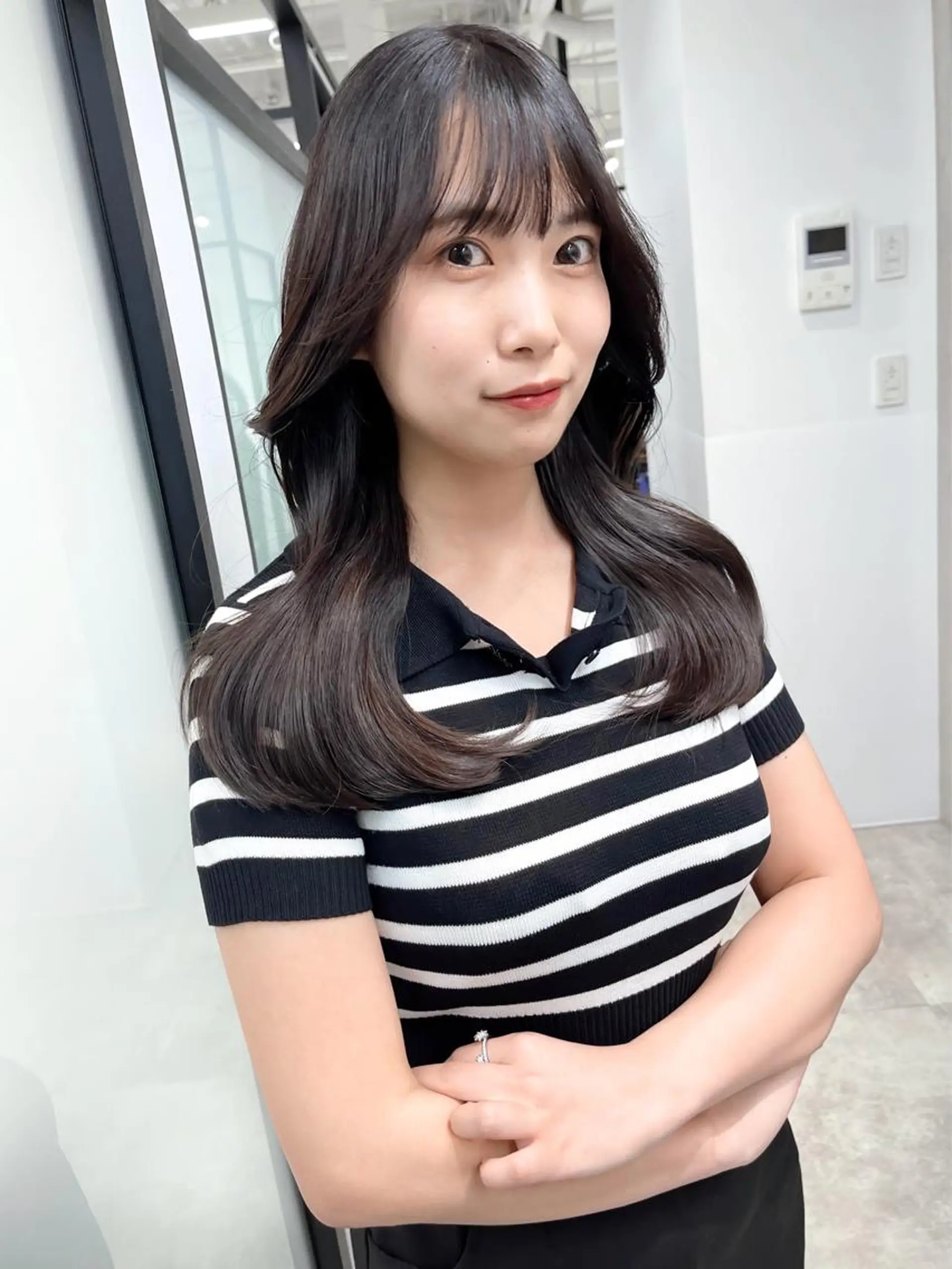 ロング 韓国風ヘア レイヤーカット カット ヘアカラー トリートメント 韓国レイヤーカット 髪質改善▫️水野有真のヘアスタイル