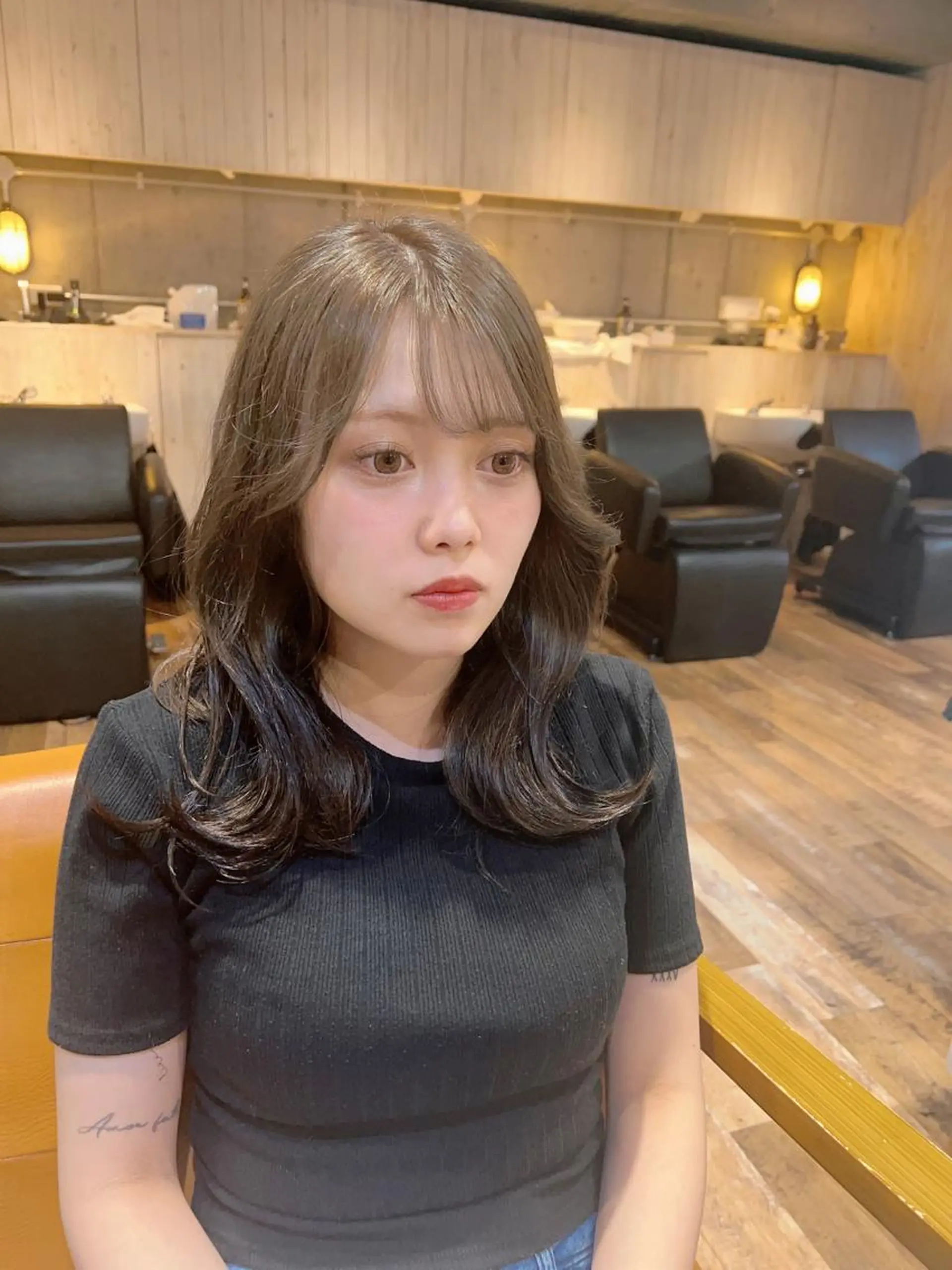 ミディアム カラー ヘアカラー トリートメント 🎨デザイン🥇 美髪・艶髪　日暮千敬のヘアスタイル