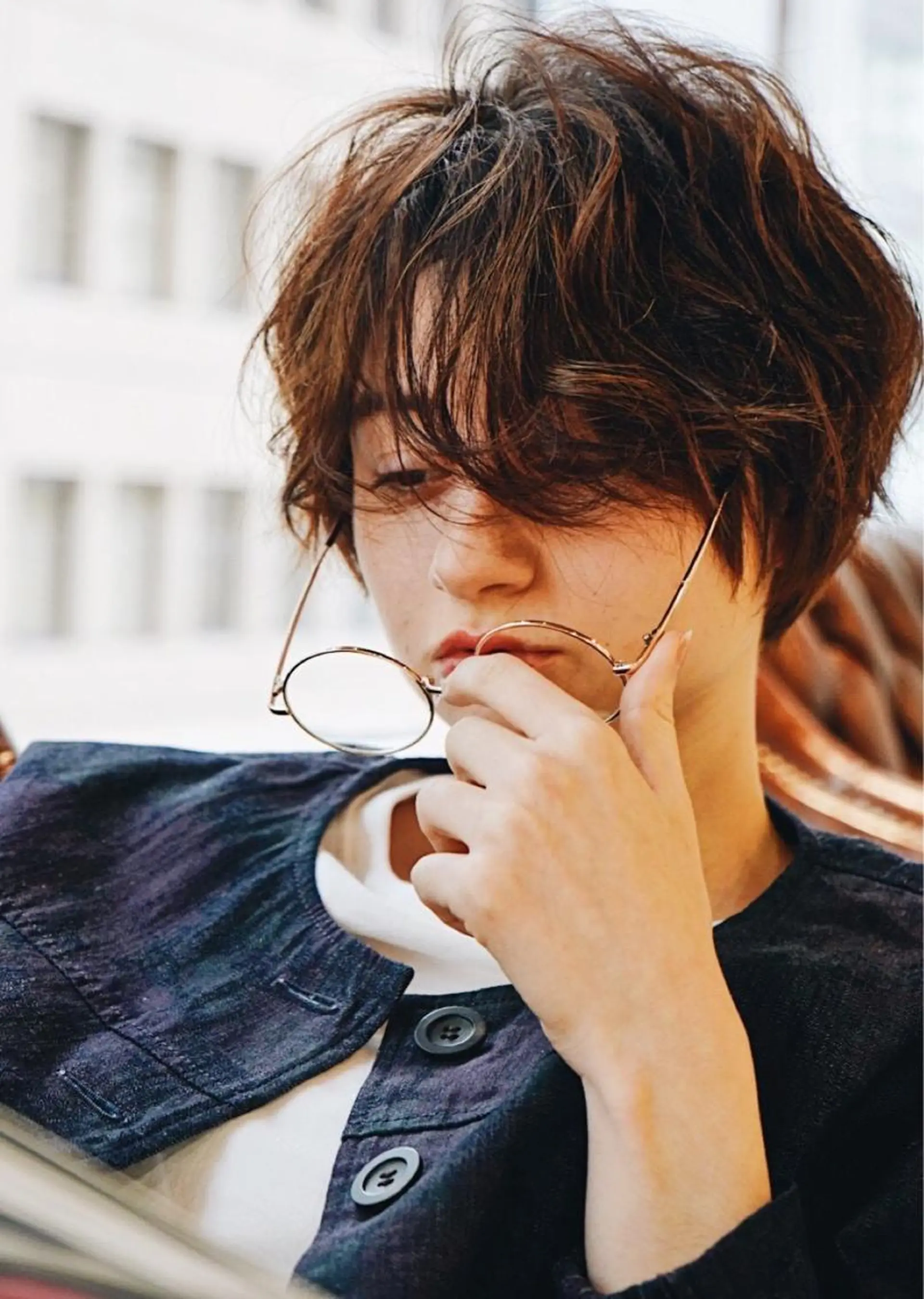 ショート カット パーマ トリートメント レイヤー/韓国 ❤️髪質改善　芹奈のヘアスタイル