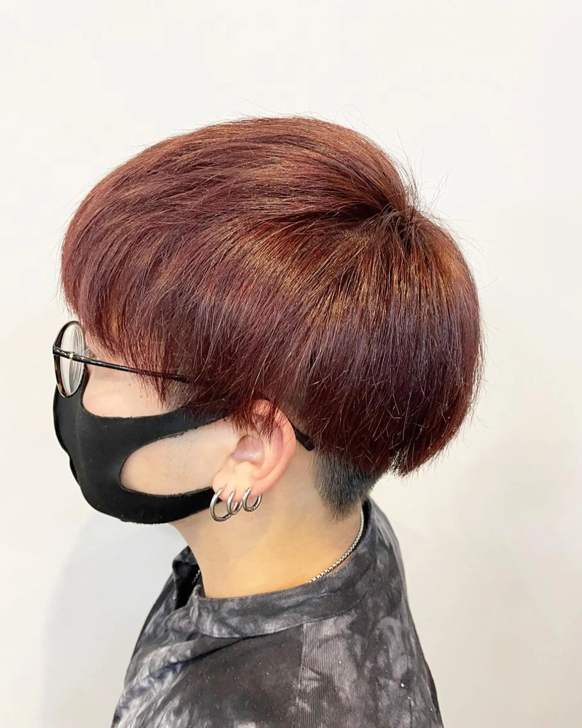 ショート カラー メンズ メンズブリーチ マッシュ ブリーチ ブラウンカラー レッドカラー カット ヘアカラー FLAGS YAMATOのヘアスタイル