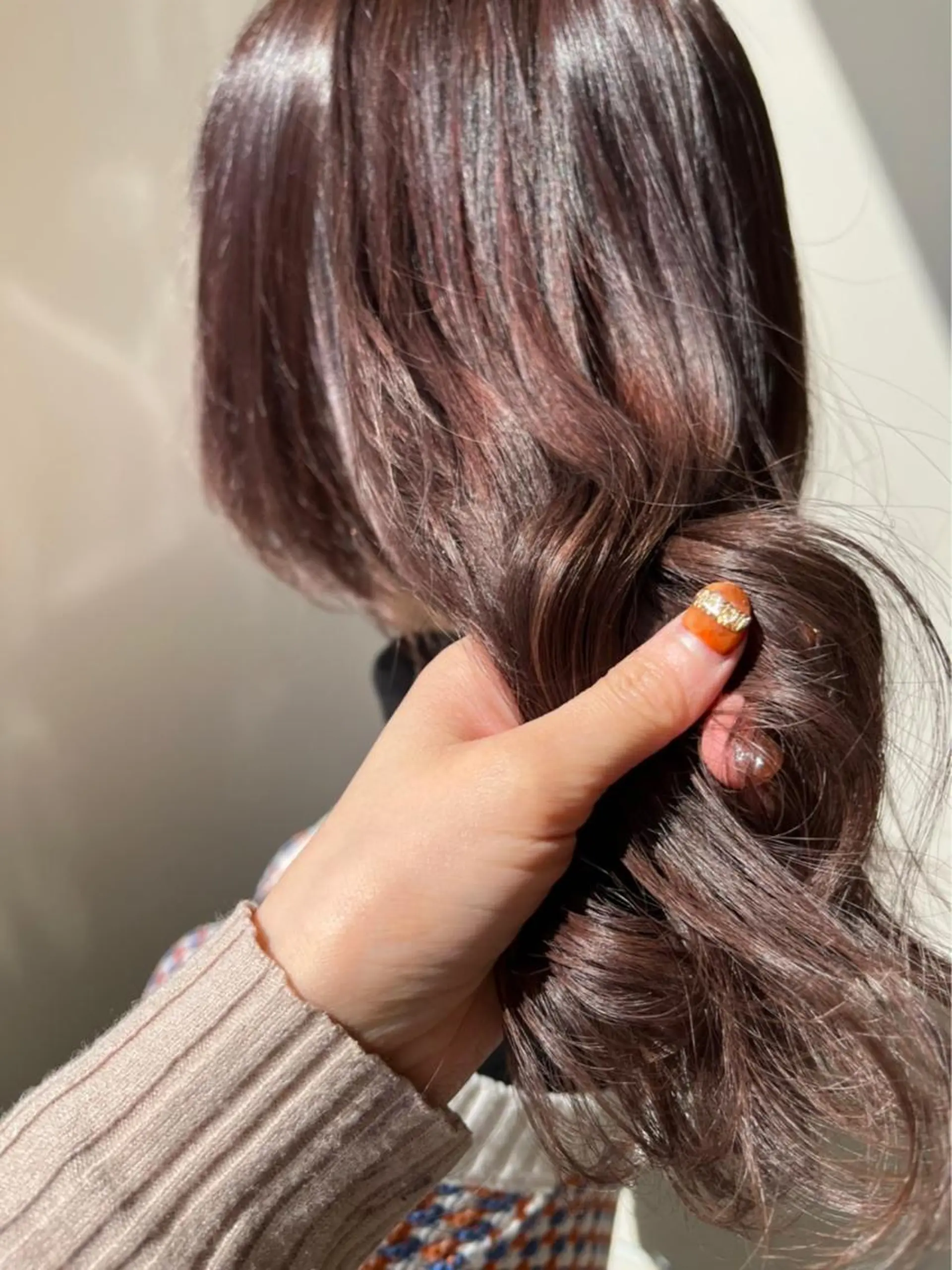 ミディアム カラー カット ヘアカラー トリートメント 羽エクステ🩷 🤍まき🤍のマツエク・マツパデザイン