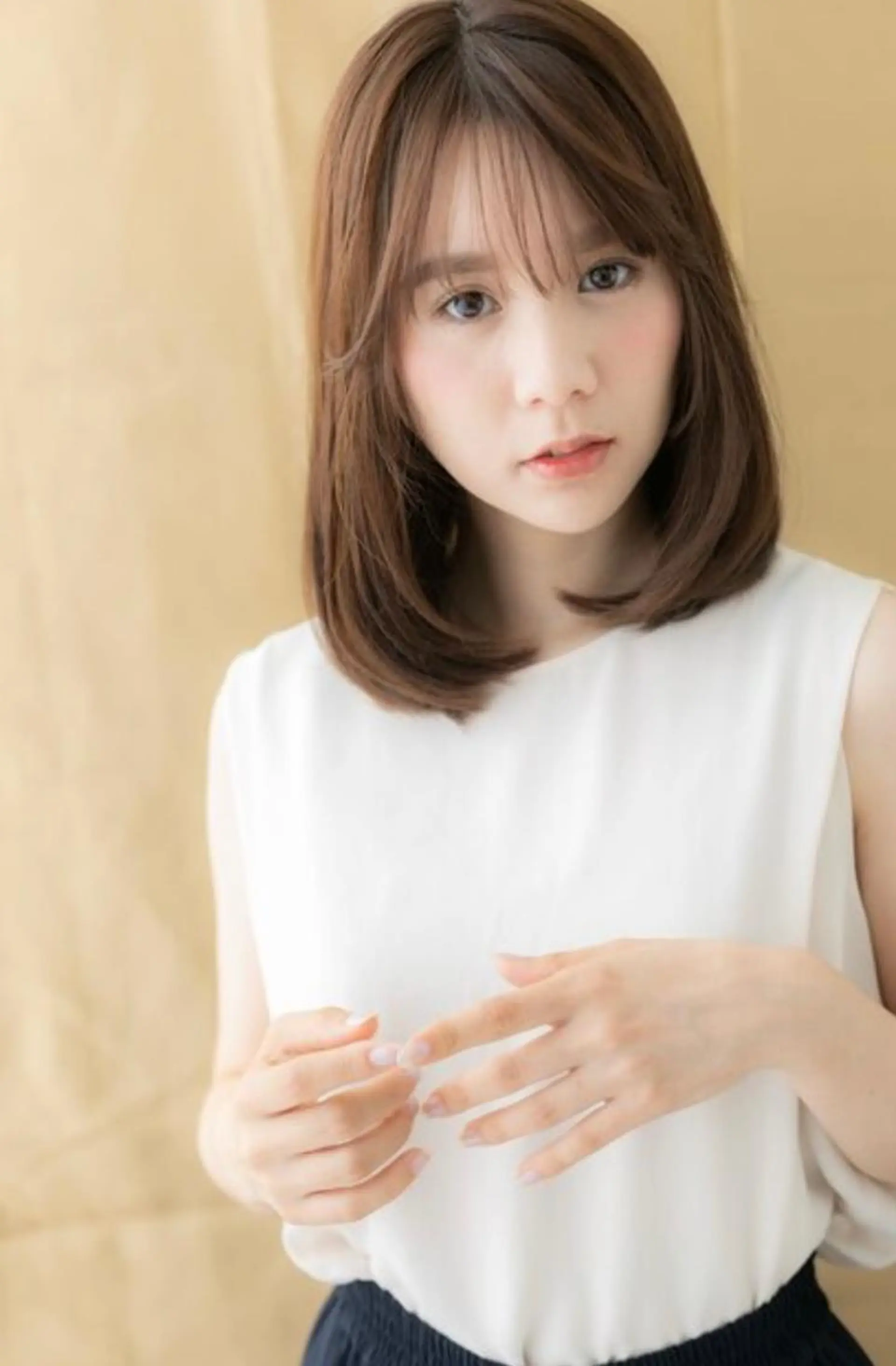 ミディアム カラー パーマ 似合わせ✨透明感🫧 佐藤優斗のヘアスタイル