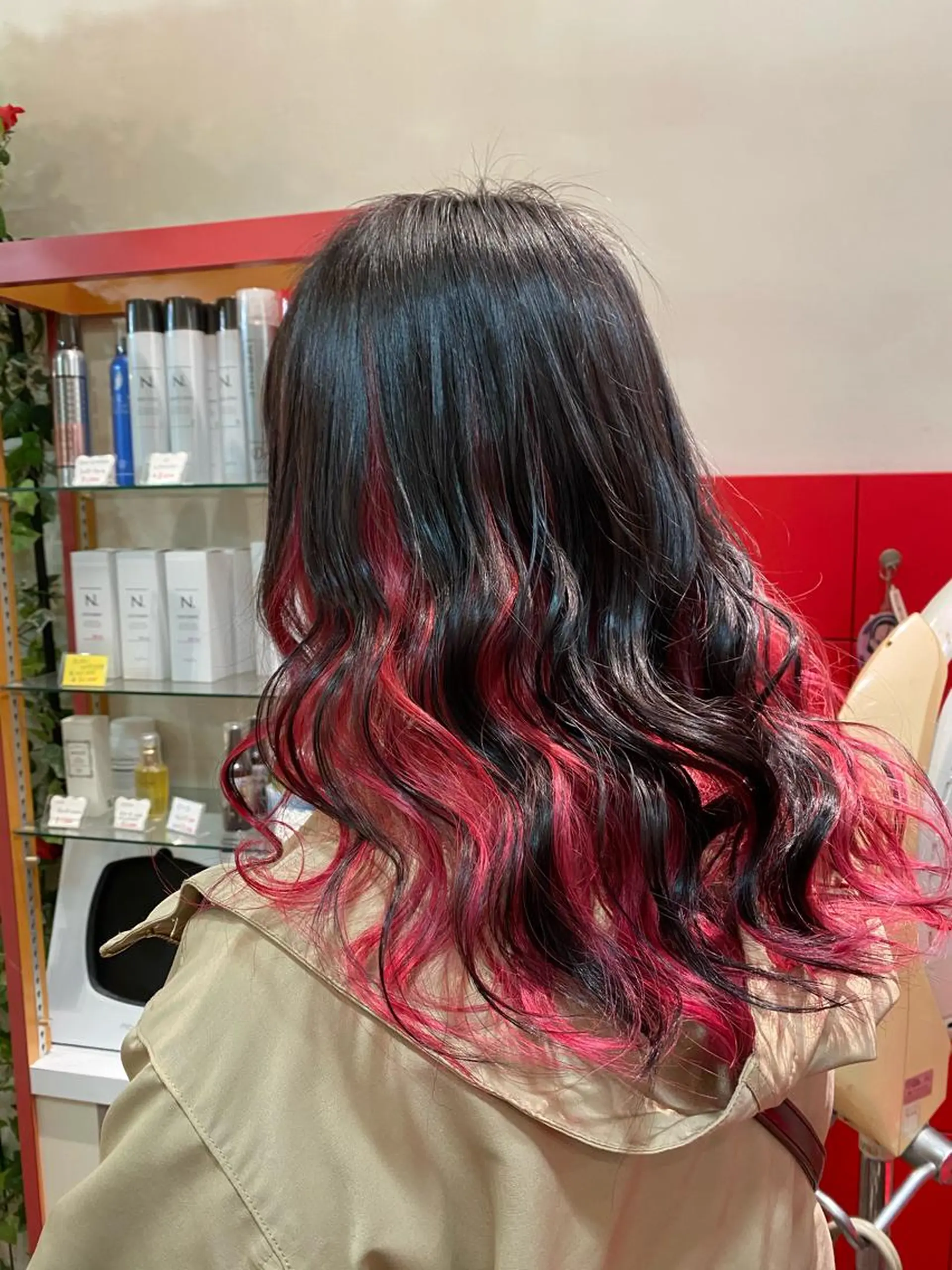 セミロング ヘアカラー ゆぴ☾‪/推しカラー /ハイトーンのヘアスタイル