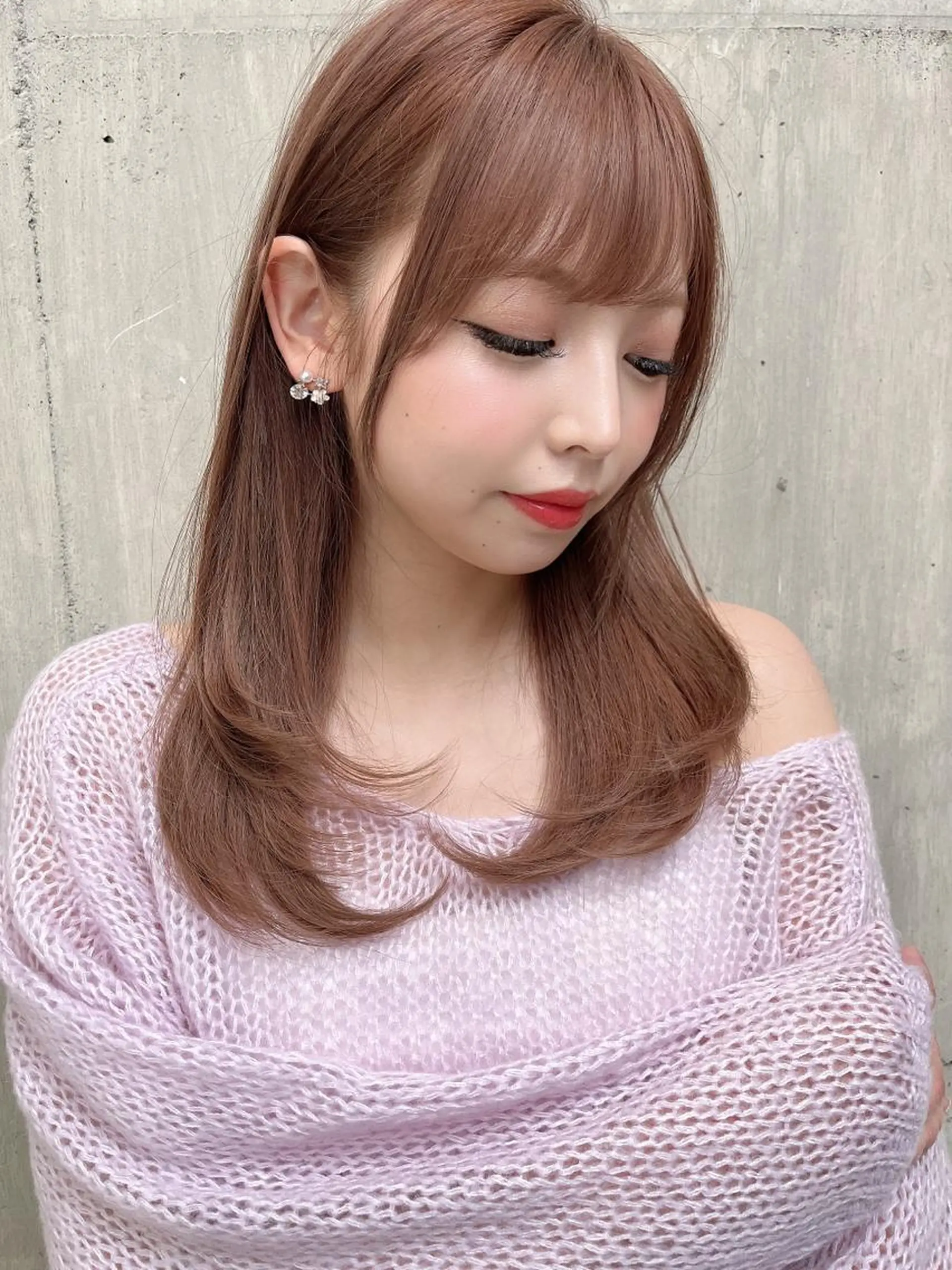 ミディアム カット ヘアカラー トリートメント 代表山口ひな 髪質改善のプロのヘアスタイル