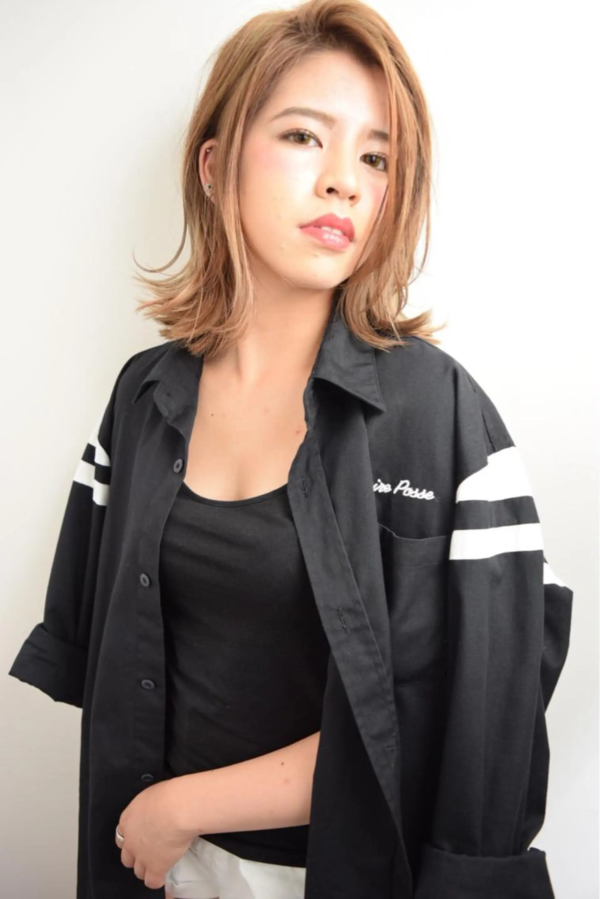 ミディアム セミロング カラー パーマ ヘアアレンジ 高橋 隆一のヘアスタイル