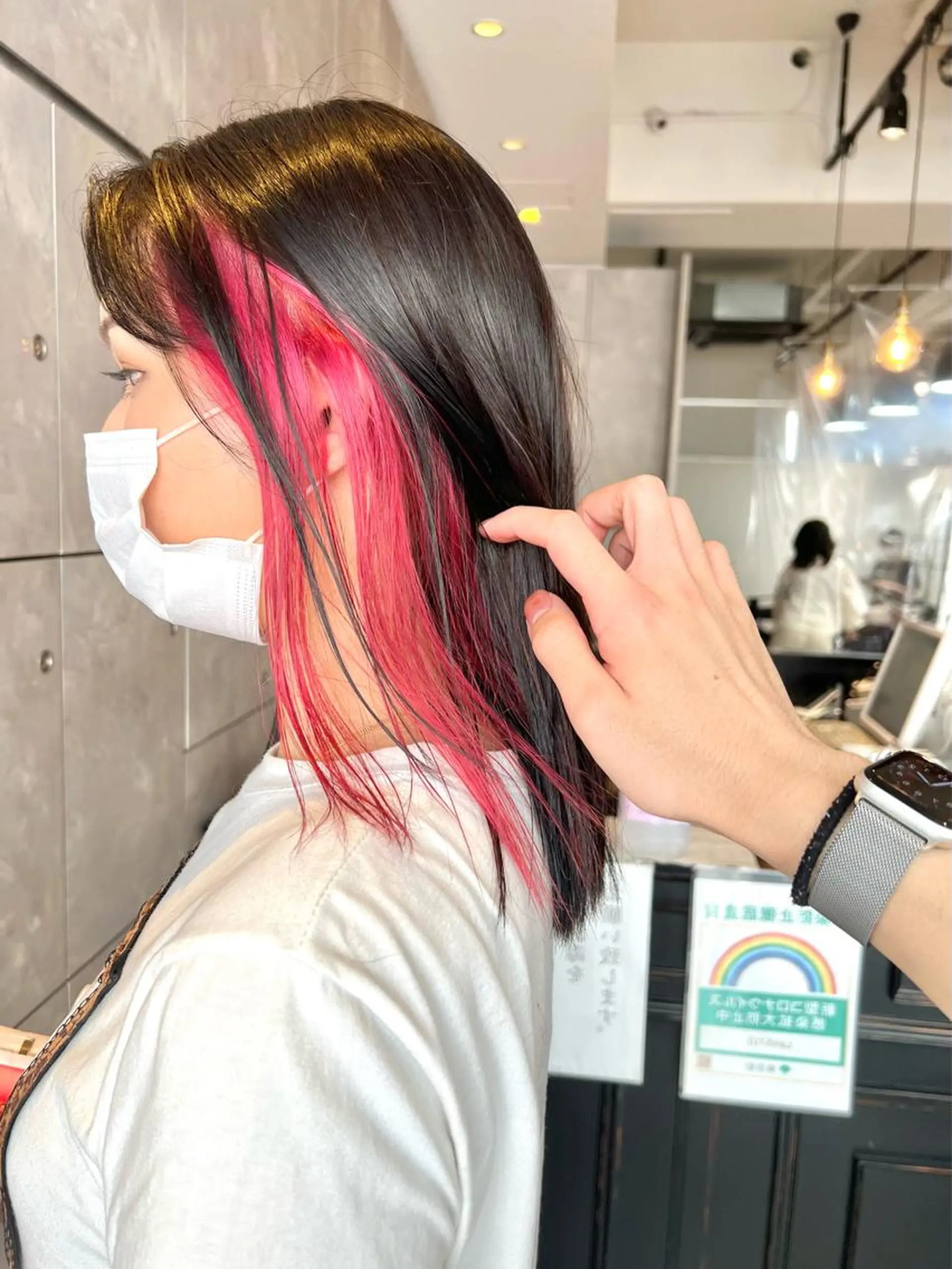 ロング カラー ヘアアレンジ ヘアカラー トリートメント ヘッドスパ ヘアセット 🌈インナーカラー ‘ショウマ’🌈のヘアスタイル