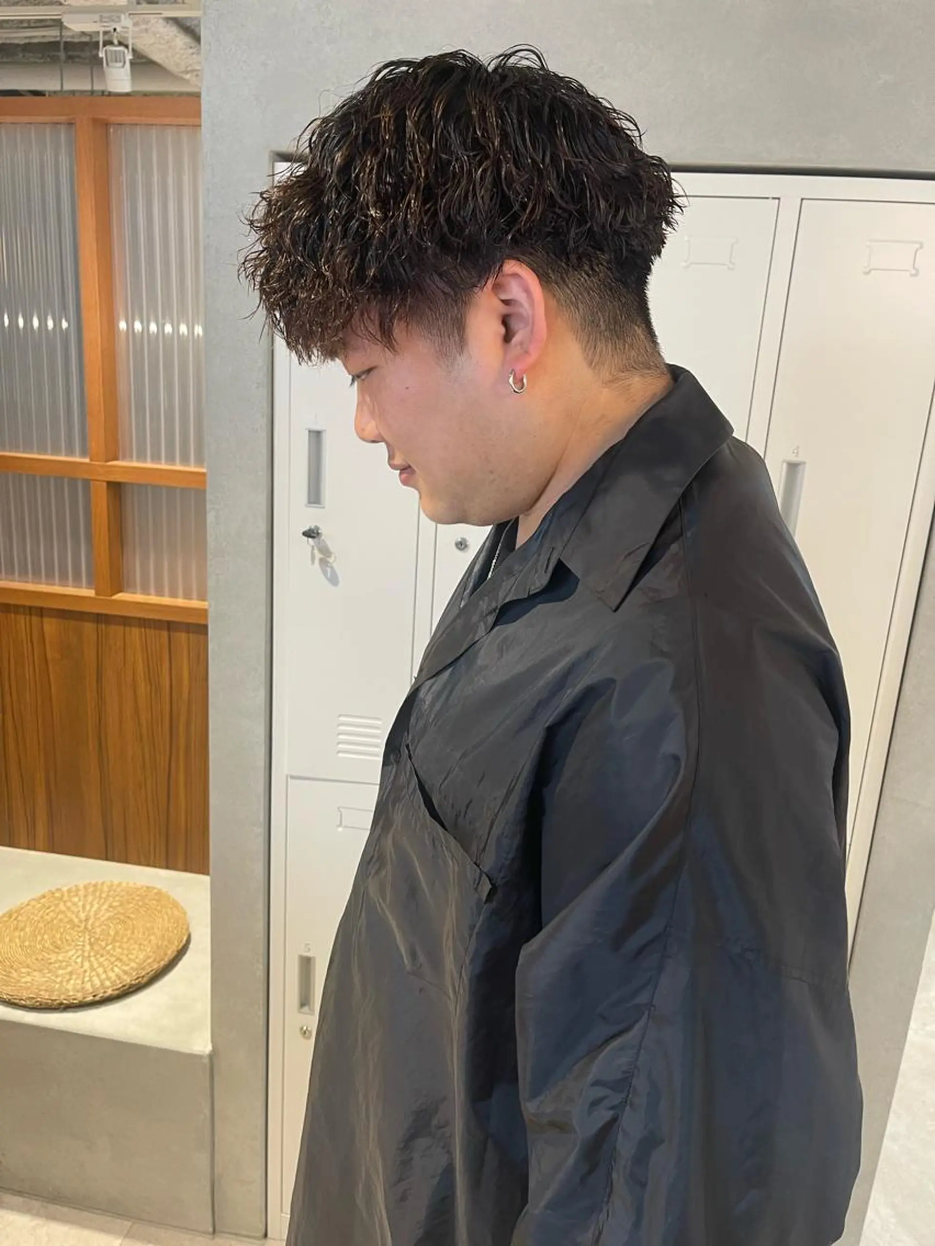 パーマ メンズ カット パーマ 店長　MANAMI ／ブリーチ／骨格ボブのヘアスタイル