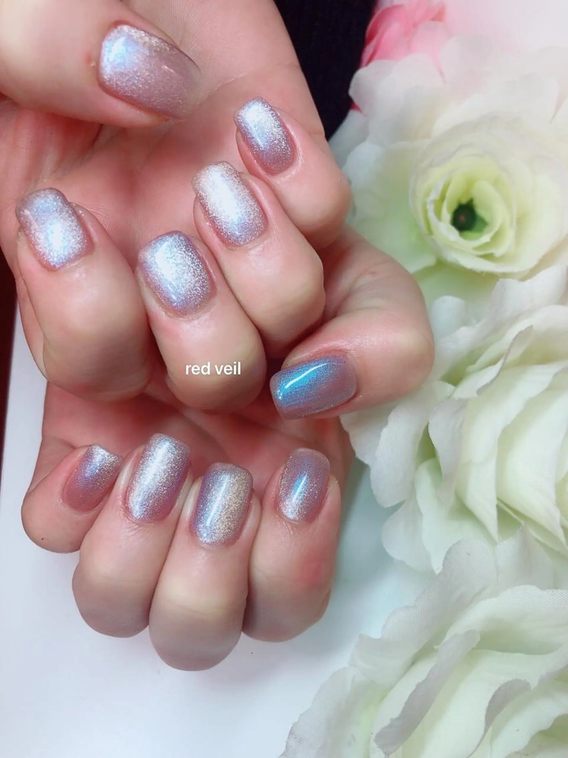 ショート ネイル マグネットネイル ハンドネイル 長さ出し専門 nynaのネイルデザイン