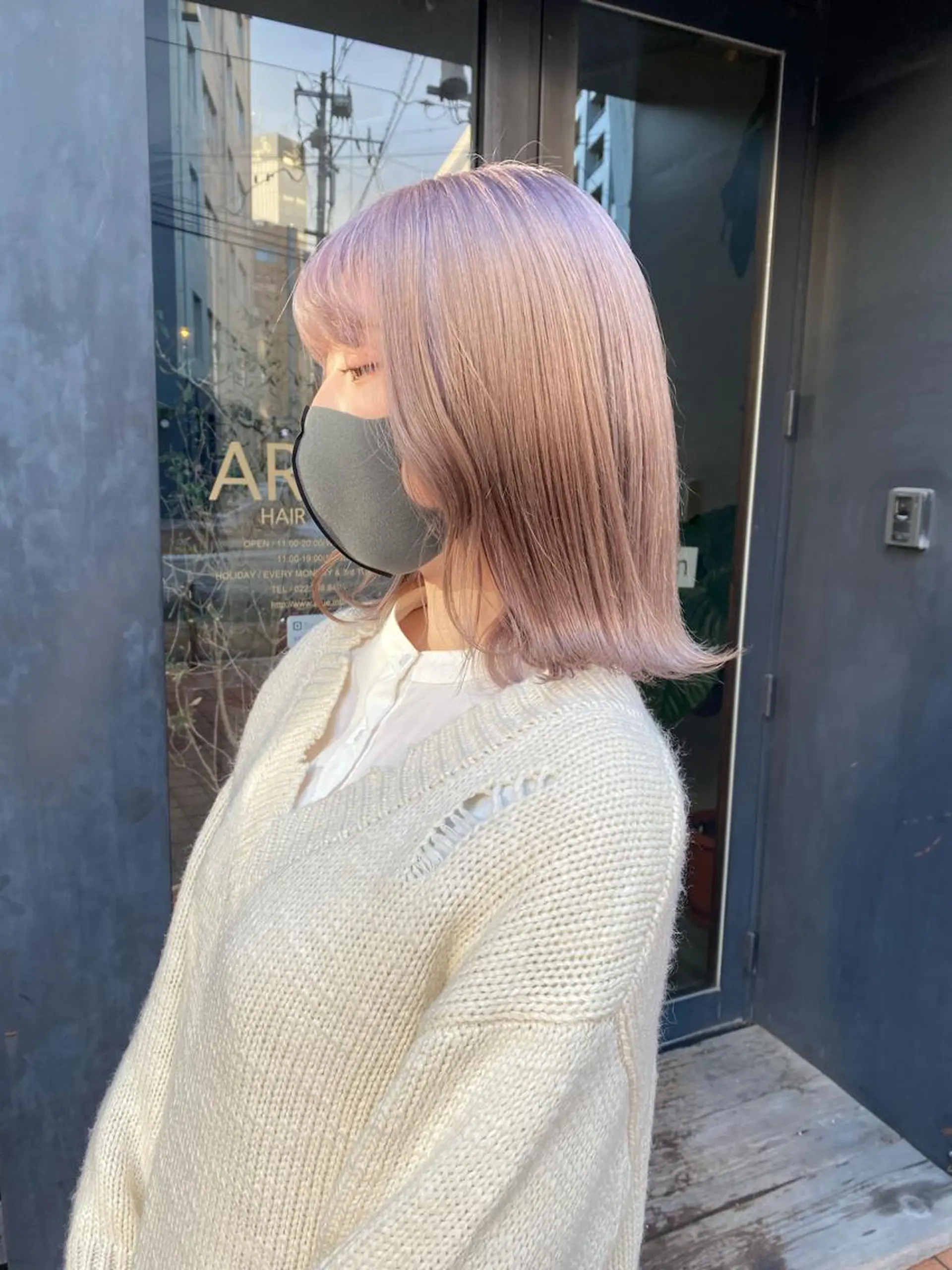 ミディアム ヘアカラー ARUE所属・日出 裕吾のヘアスタイル