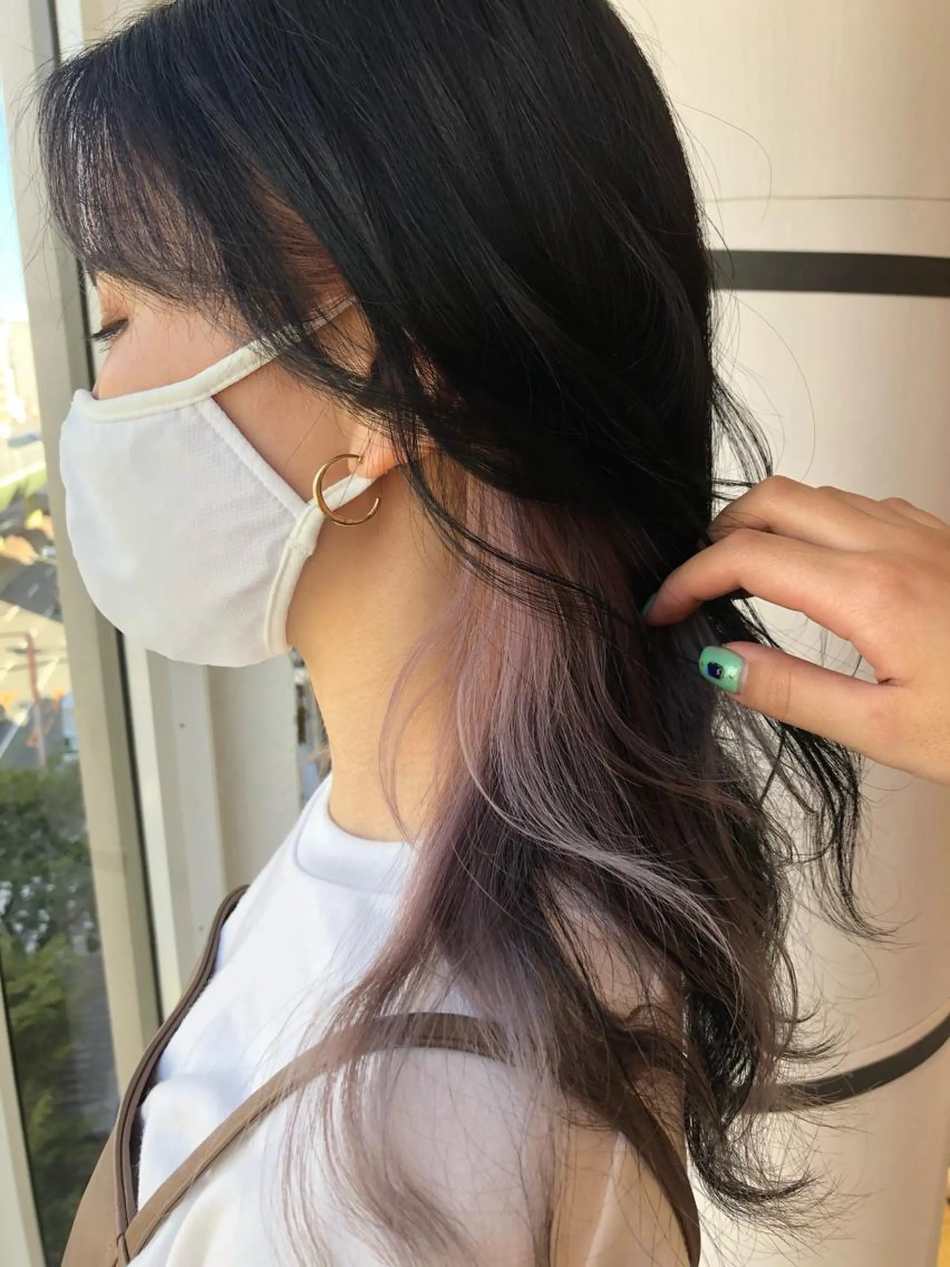 ロング カラー インナーカラー 艶ハイトーン👑♡ NATSUKIのヘアスタイル