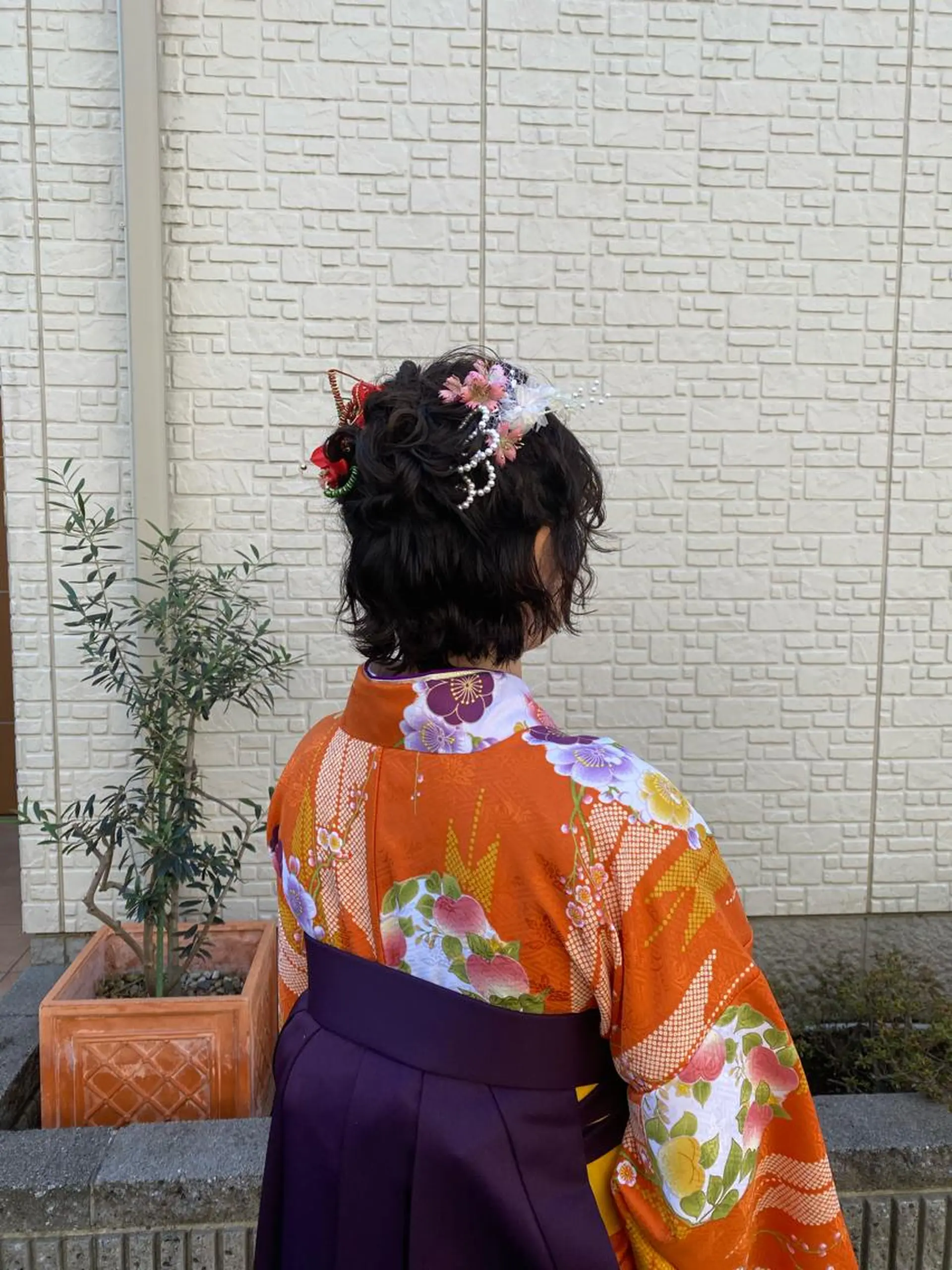 ショート カラー パーマ ヘアアレンジ re naのヘアスタイル