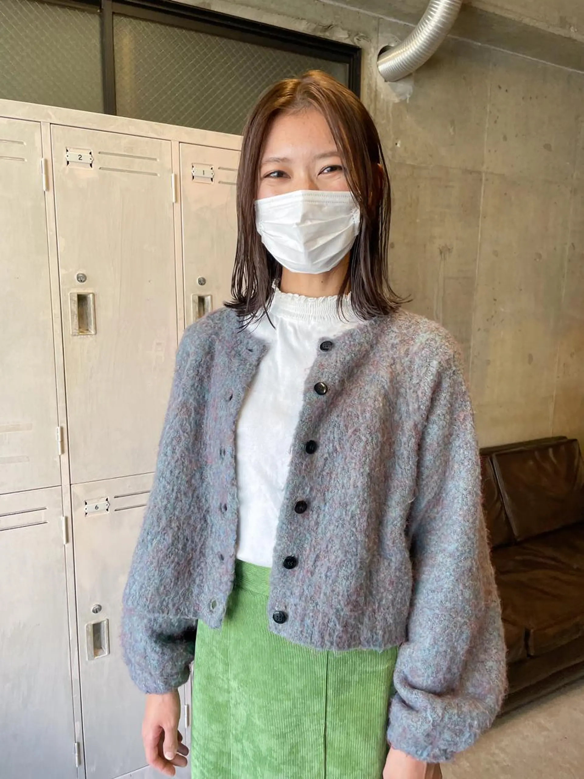 ミディアム カラー パーマ/レイヤー 岩山丈一郎のヘアスタイル