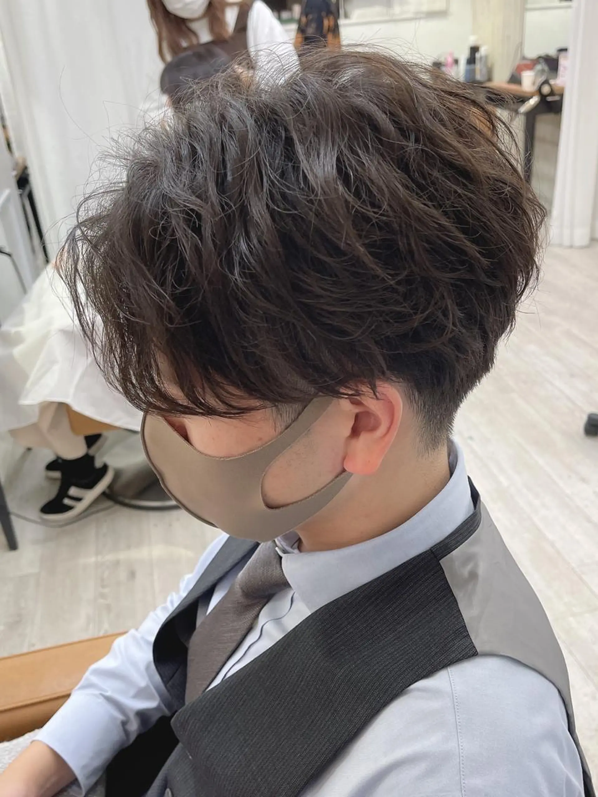 ミディアム パーマ メンズ カット パーマ トリートメント メンズ専門 Stylist吉川のヘアスタイル