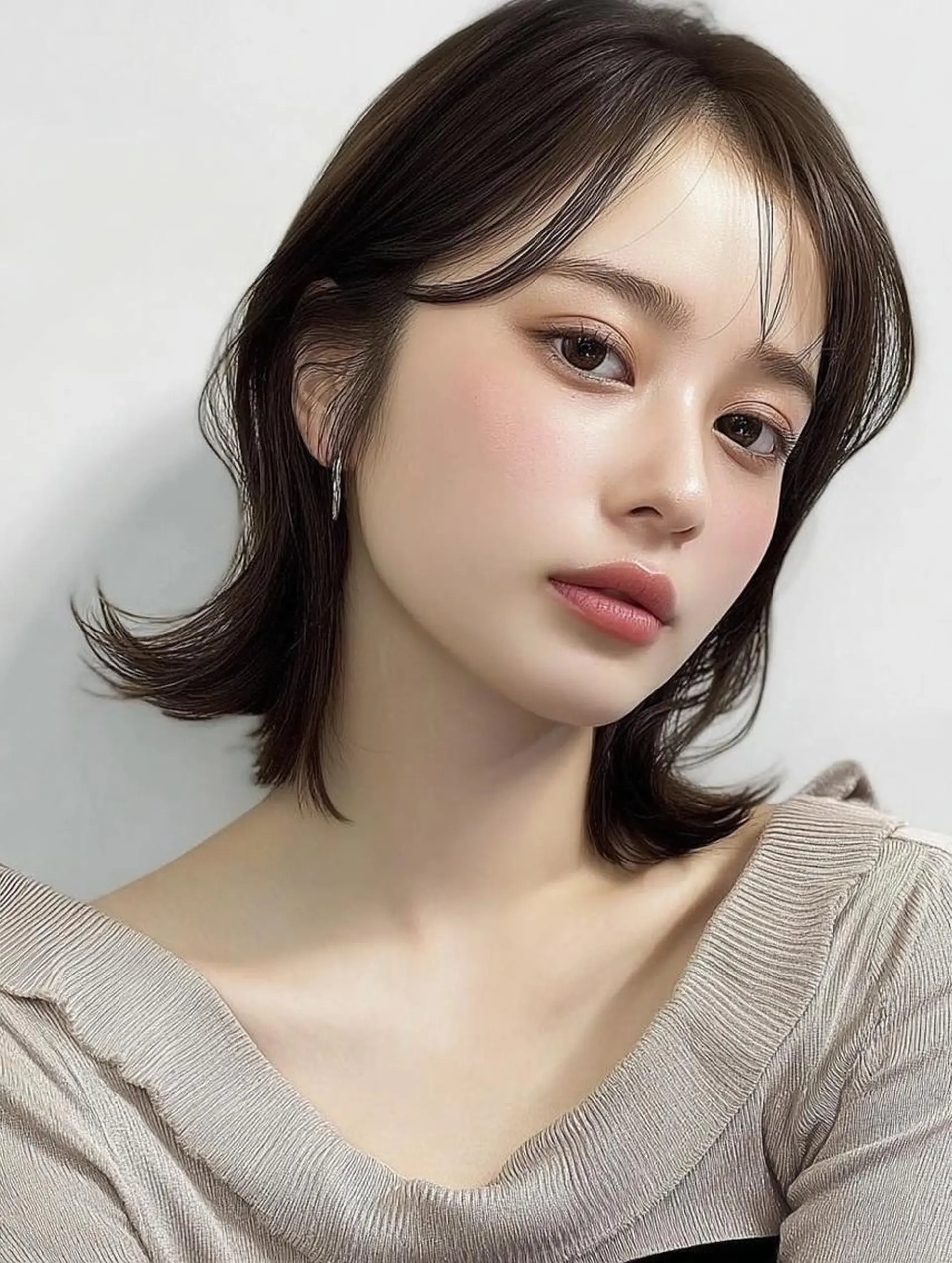 ショート ヘアアレンジ 髪質改善 韓国風ヘア レイヤーカット 似合わせカット シースルーバング カット ヘアカラー Ayumu /京都／西院のヘアスタイル