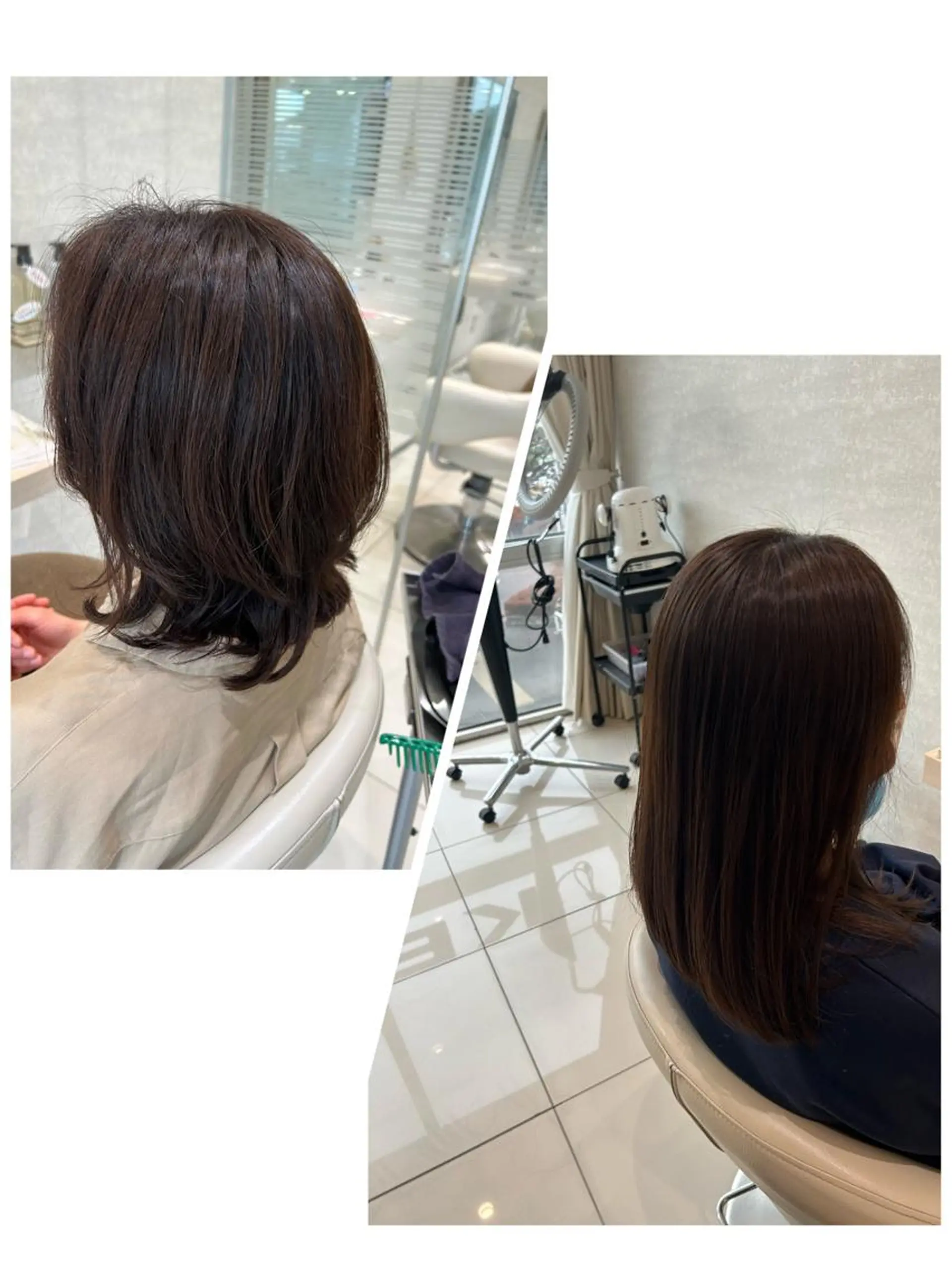 ミディアム カラー カット 🦉西野 🦊真裕のヘアスタイル