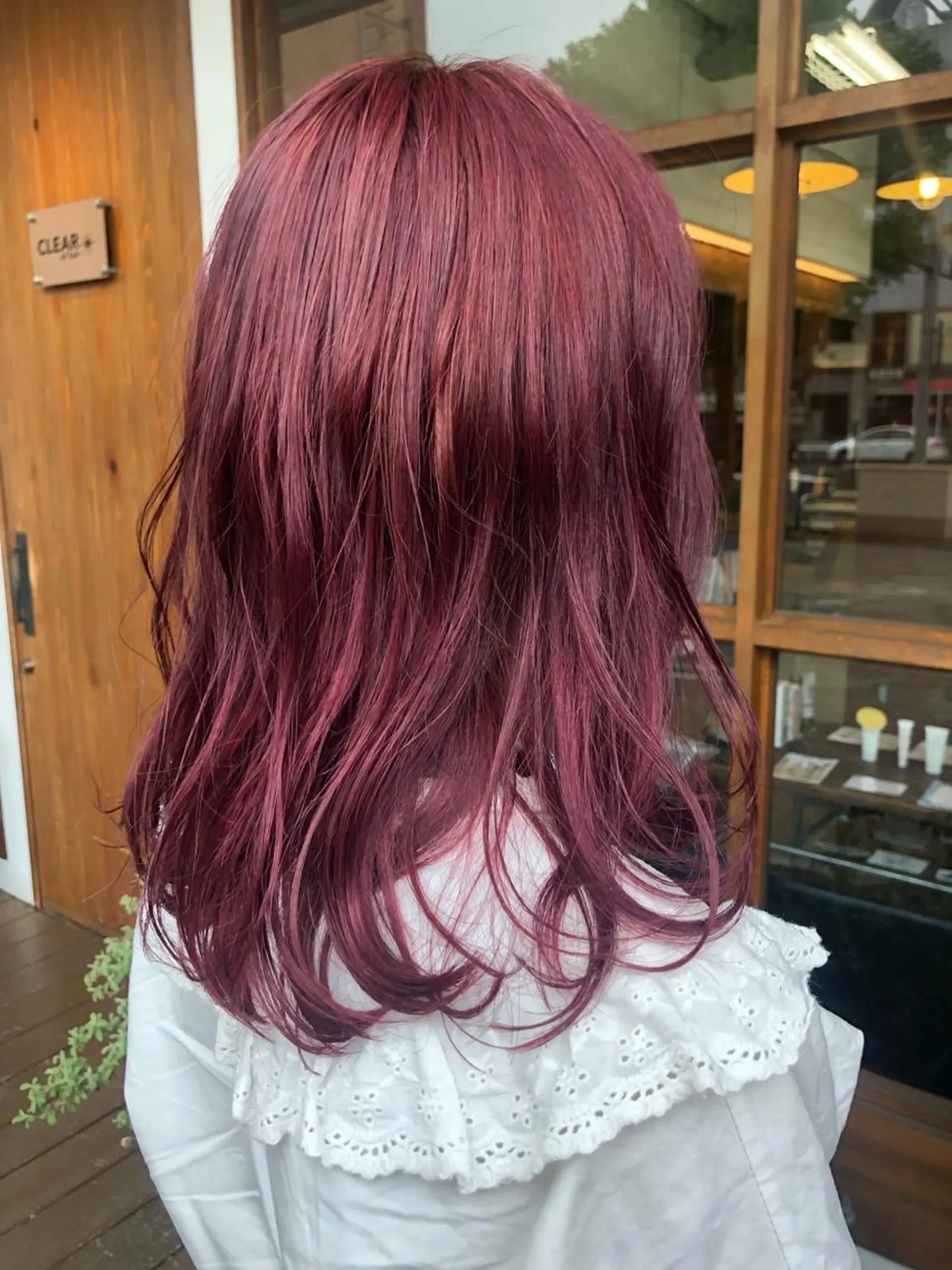 ミディアム カラー クロスパーマ× 透明感カラー✂︎のヘアスタイル