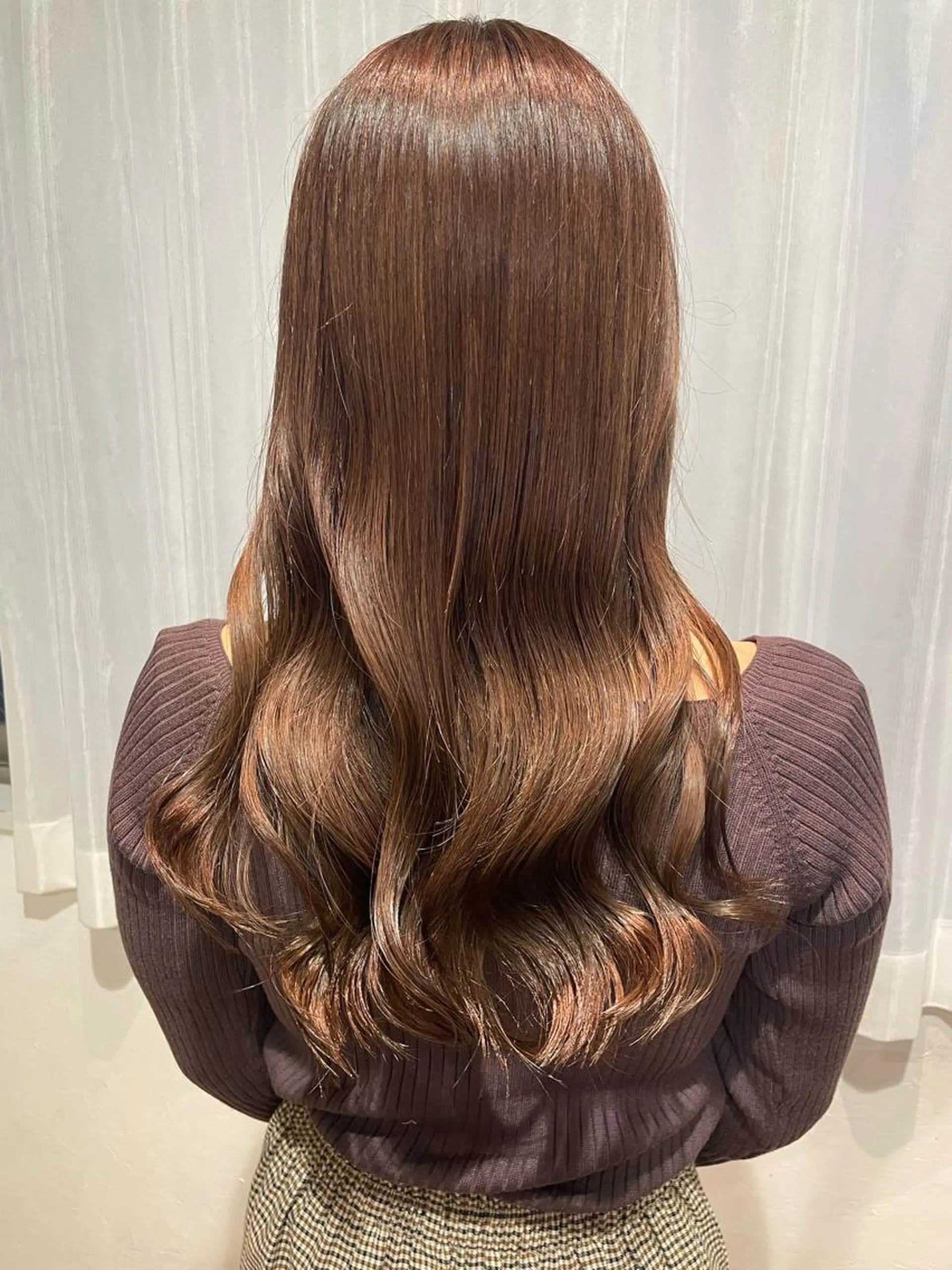 セミロング カラー ベージュカラー なつき/艶ピンク/ girly hairのヘアスタイル