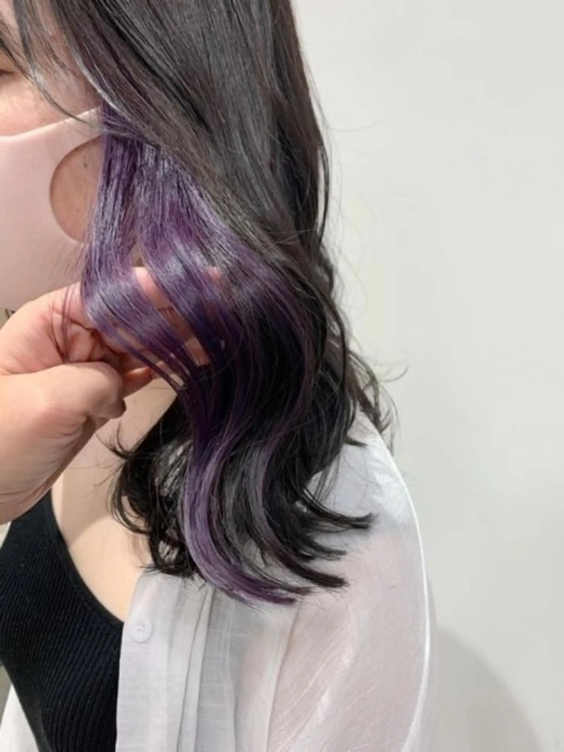 セミロング カラー blanc hair 西中島MASARUのヘアスタイル