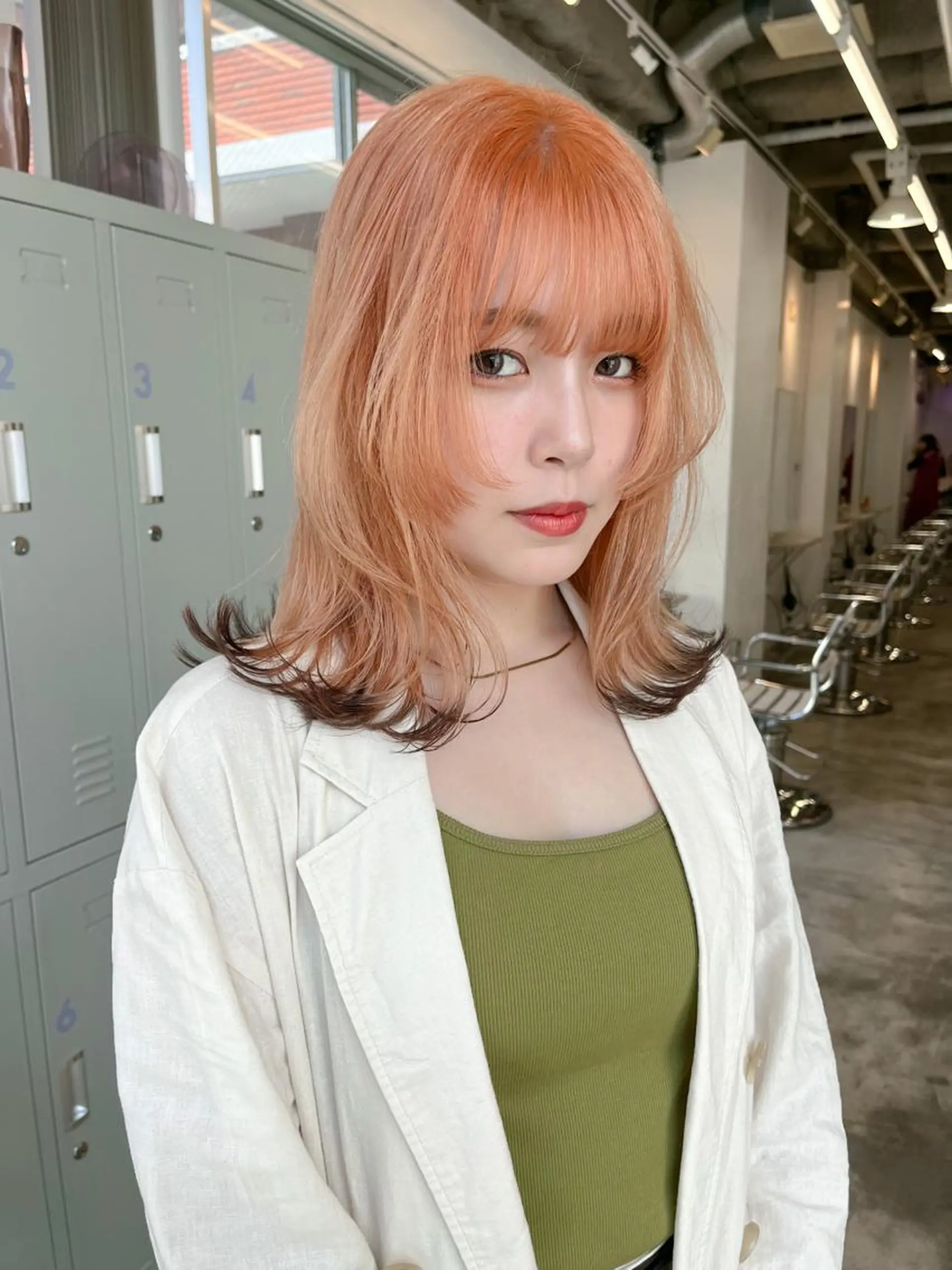 ミディアム カラー パーマ ヘアアレンジ メンズ ハイトーン/顔まわり Nina💒のヘアスタイル