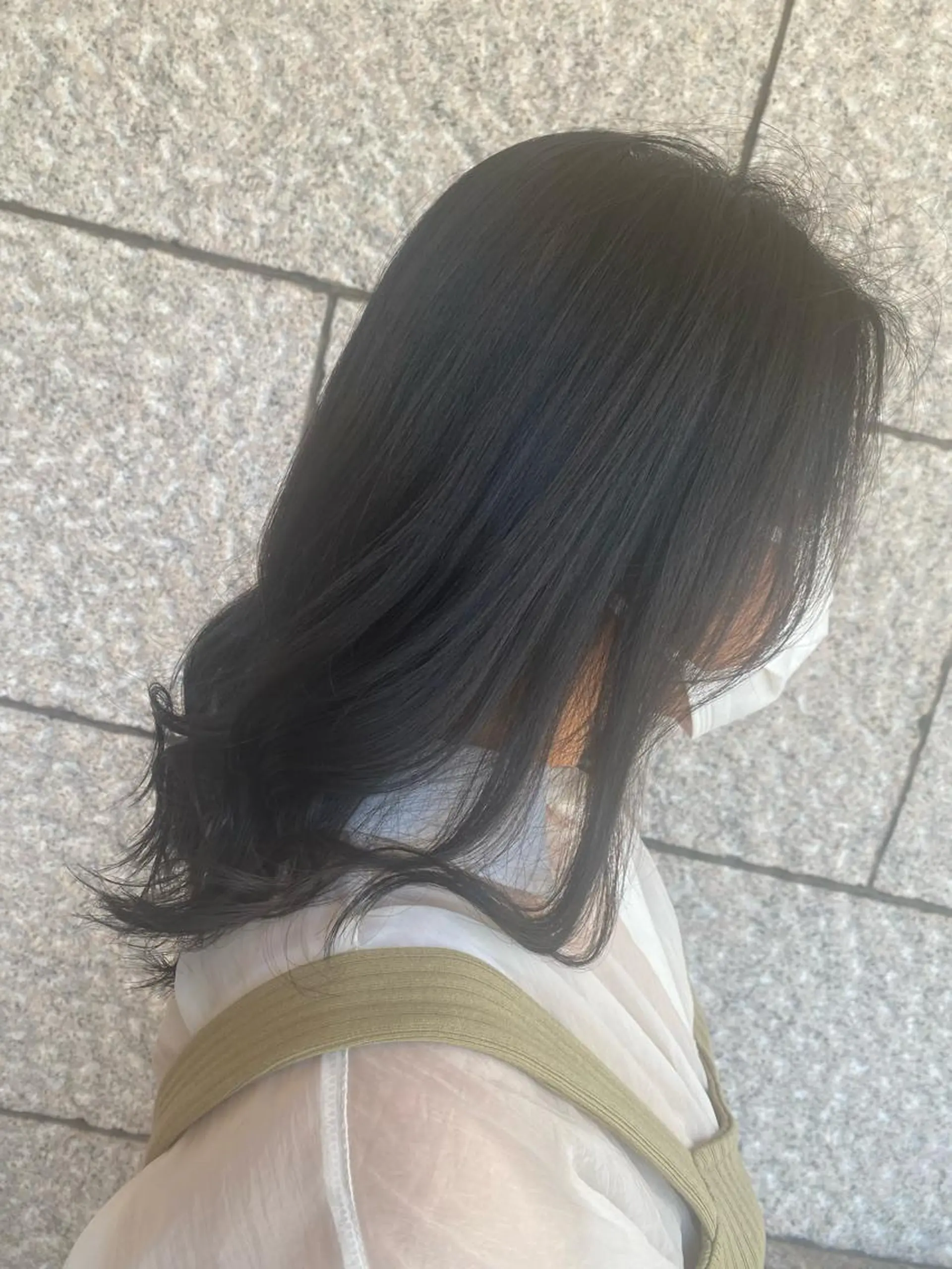 セミロング カラー ヘアカラー 福薗 ななのヘアスタイル