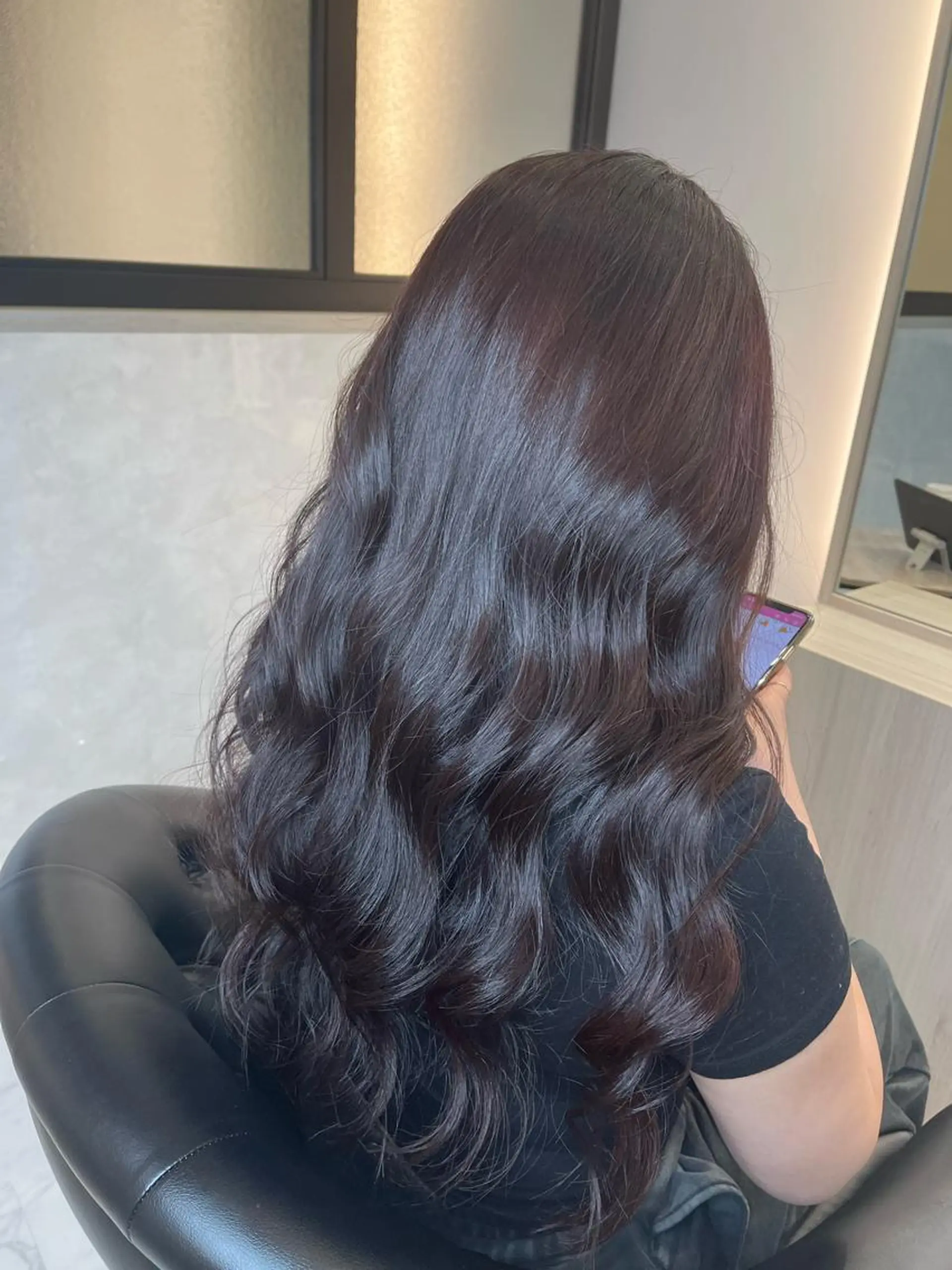 ロング カラー ヘアカラー トリートメント &chaLme   心斎橋所属・emi/髪質改善/ 韓国風/艶カラーのヘアスタイル