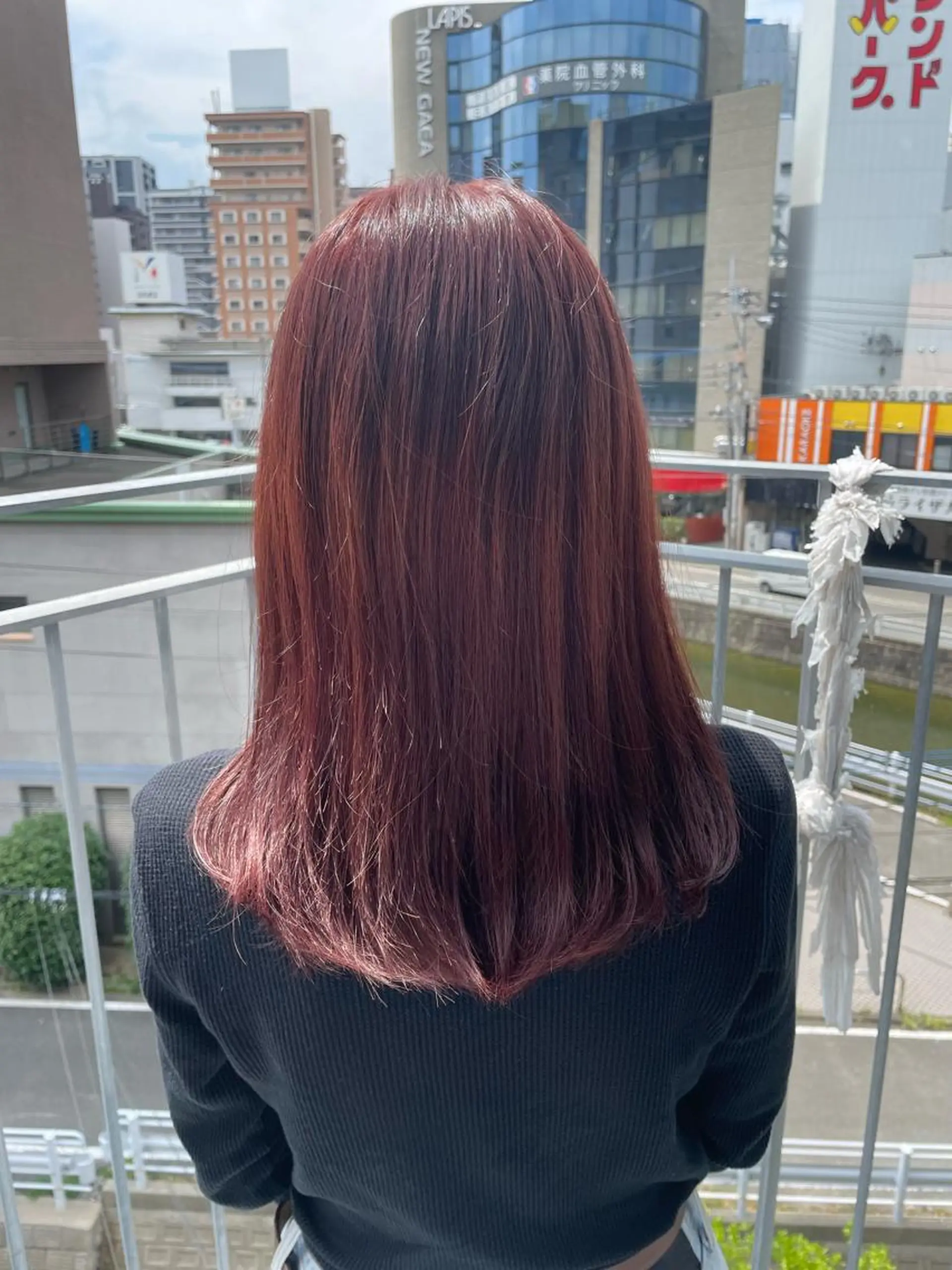 ミディアム カラー カット ヘアカラー Agu hair beqq 福岡別府所属・🐥 kotori 🐥のヘアスタイル