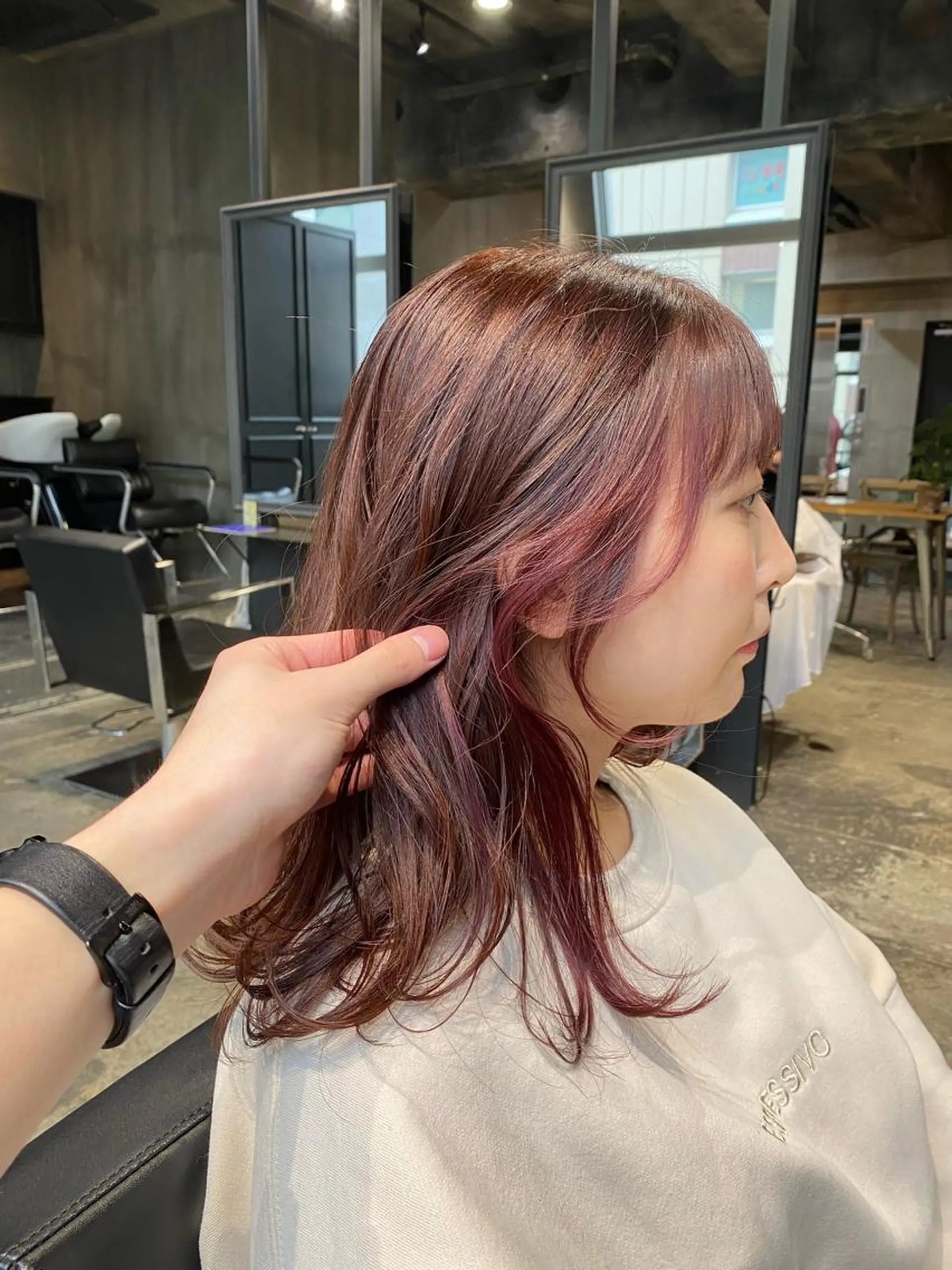 セミロング カラー Agu hair lore沼館店所属・八戸パーマ/メンズパ ーマ/シンゴ。のヘアスタイル