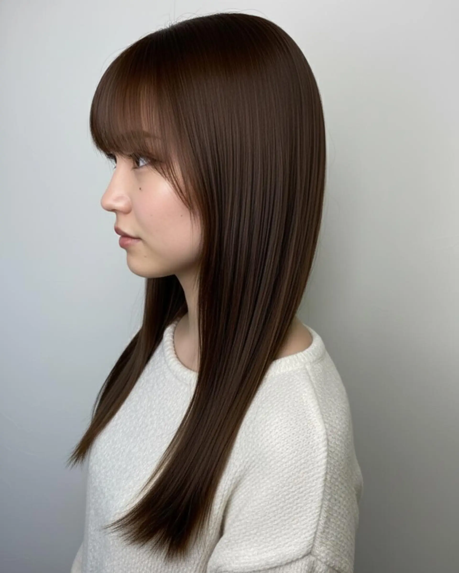 ロング カット ヘアカラー 松本/透明感カラー/ ベージュ/青木 未羽のヘアスタイル