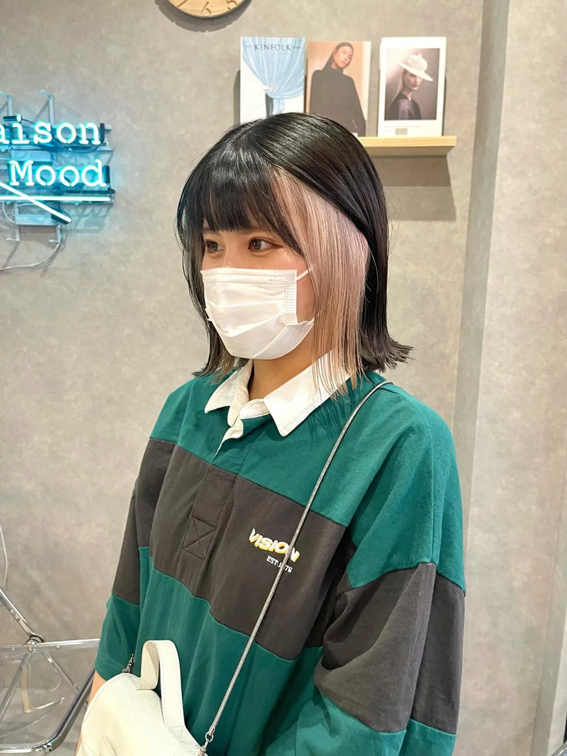 ミディアム カラー カット ヘアカラー トリートメント mood tatemachiのヘアスタイル