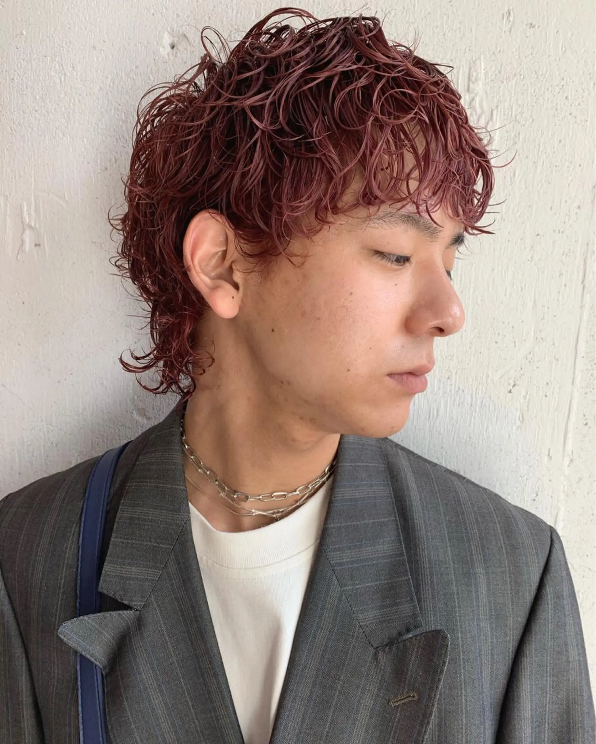 ショート カラー メンズ ピンクカラー Fuuu《フゥ》所属・シノザキ シンゴのヘアスタイル