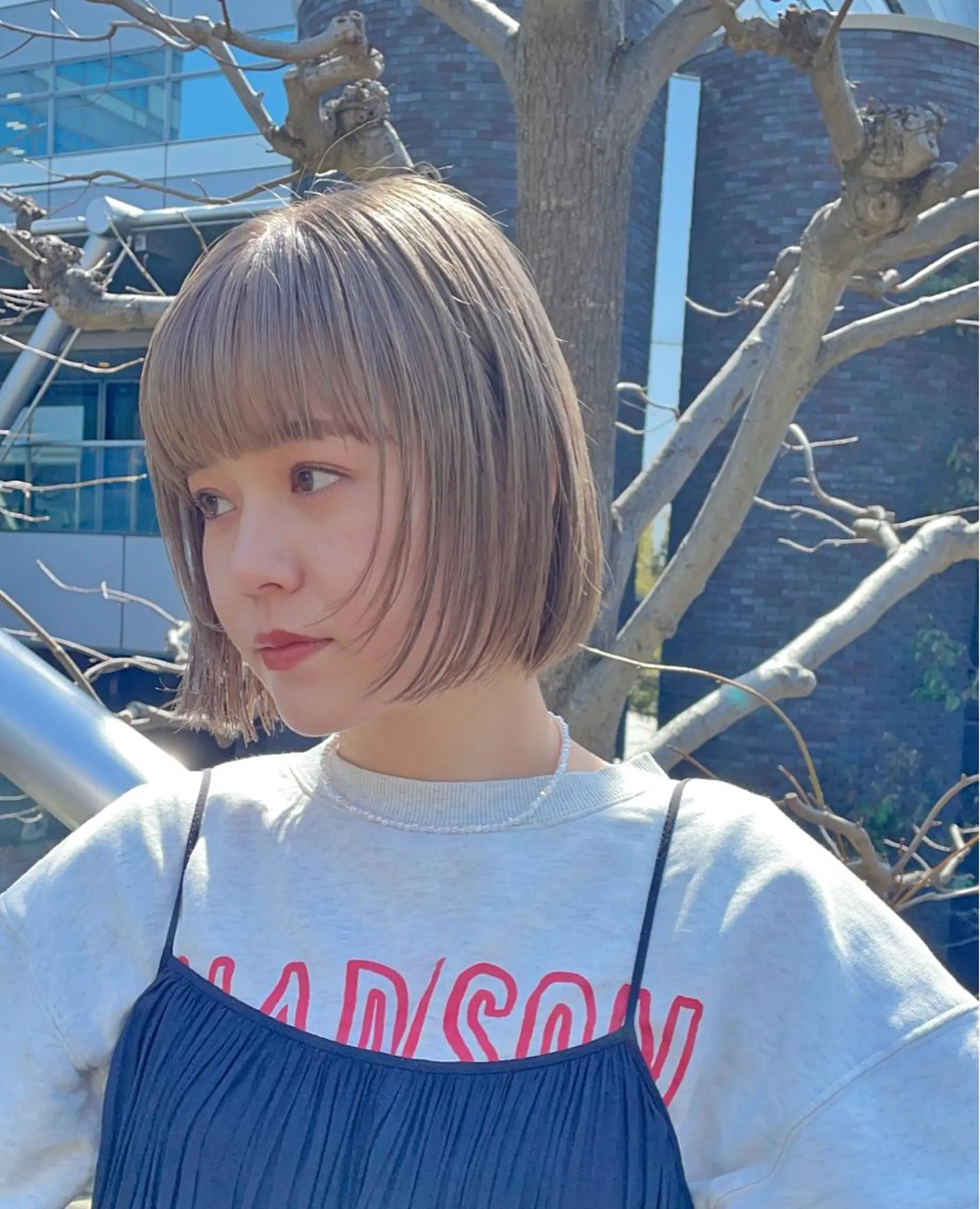 ショート 切りっぱなしボブ ボブ 顔周りカット レイヤーカット 小顔カット カット ヘアカラー 野間 祐哉のヘアスタイル