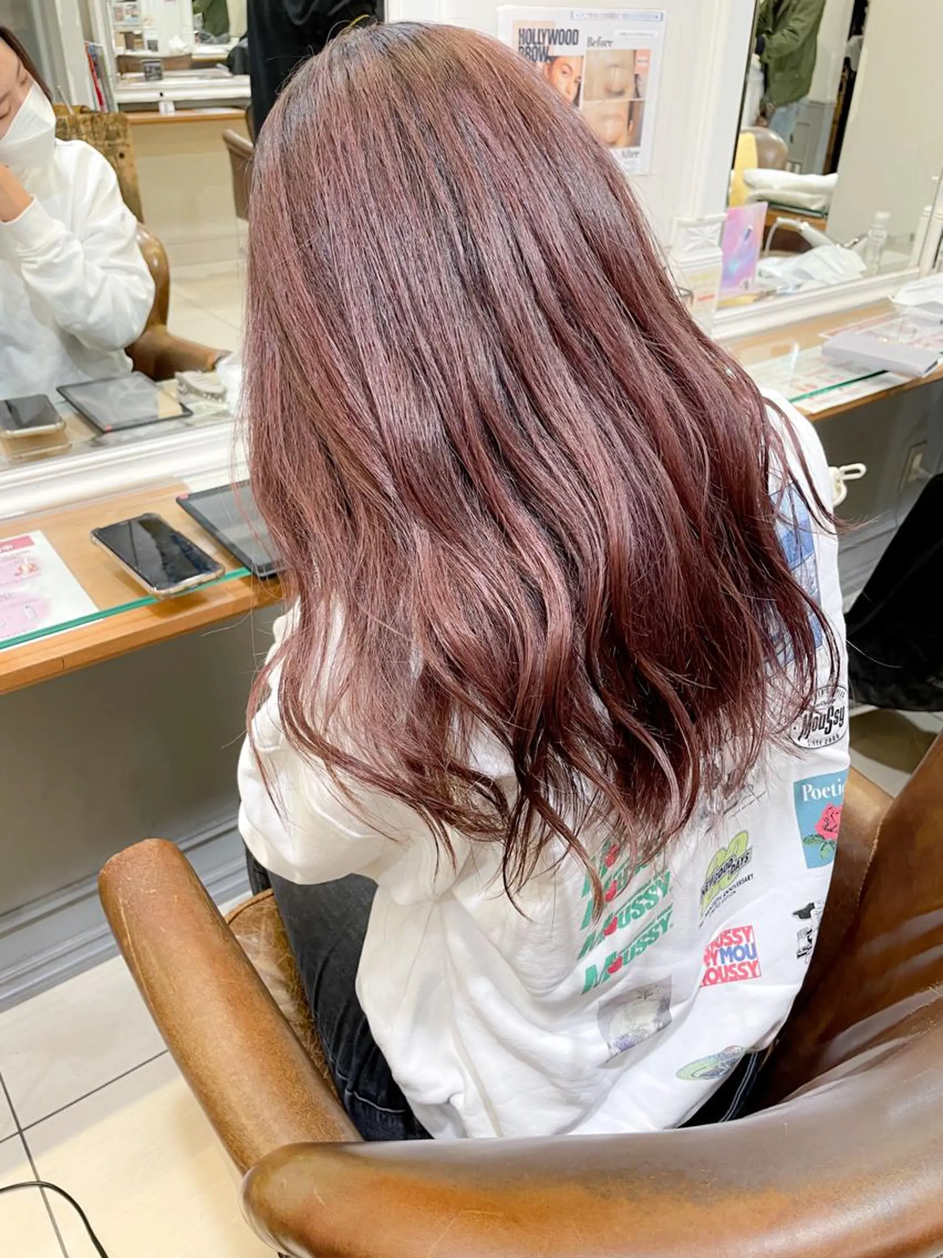 ロング カラー ハイライトカラー ピンクカラー ハイライト ヘアカラー トリートメント ヘッドスパ ✨カラー支持No.1 🧸ワキ カナコ🧸のヘアスタイル